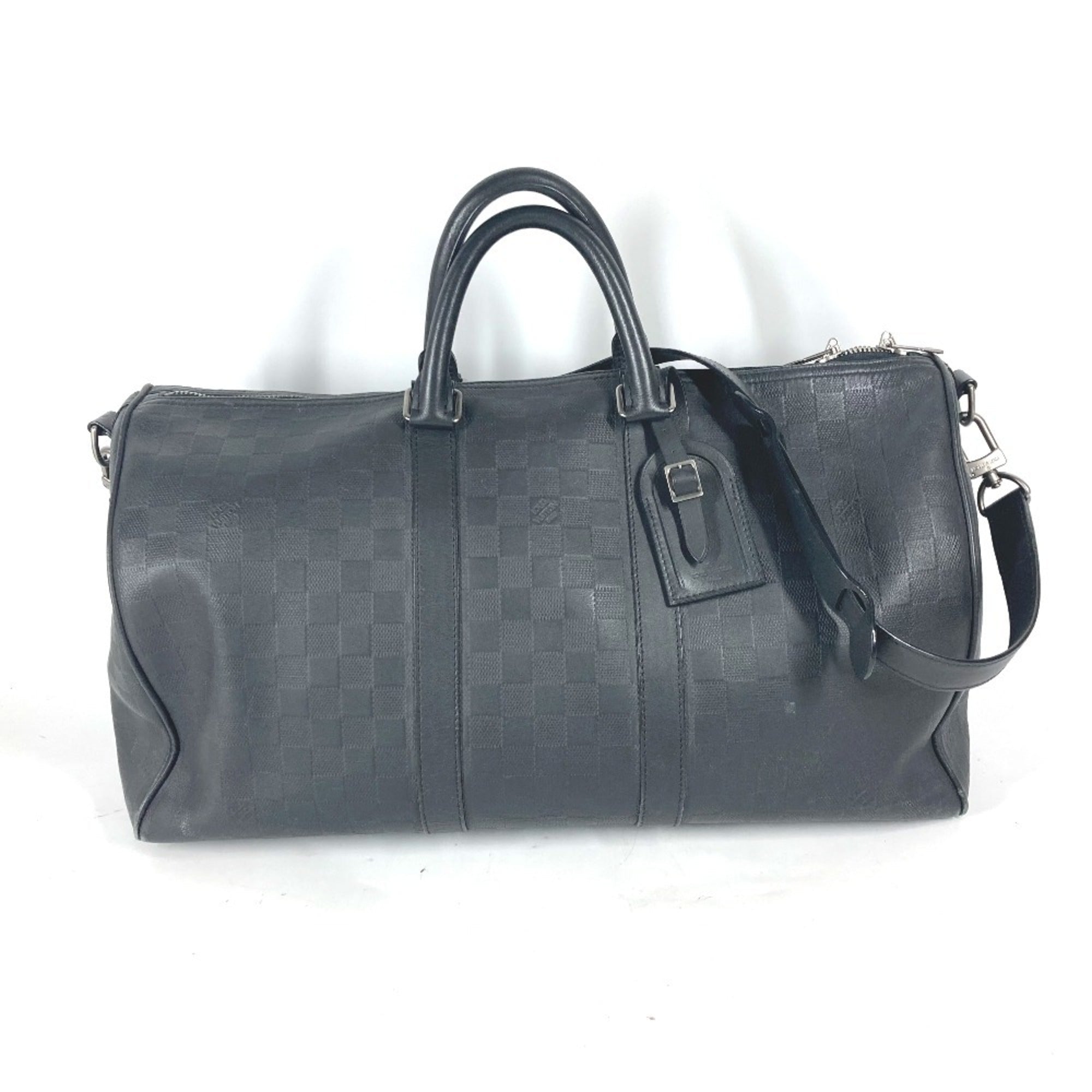 Louis Vuitton Black Onyx Damier Infini Boston Bag Shoulder Bag