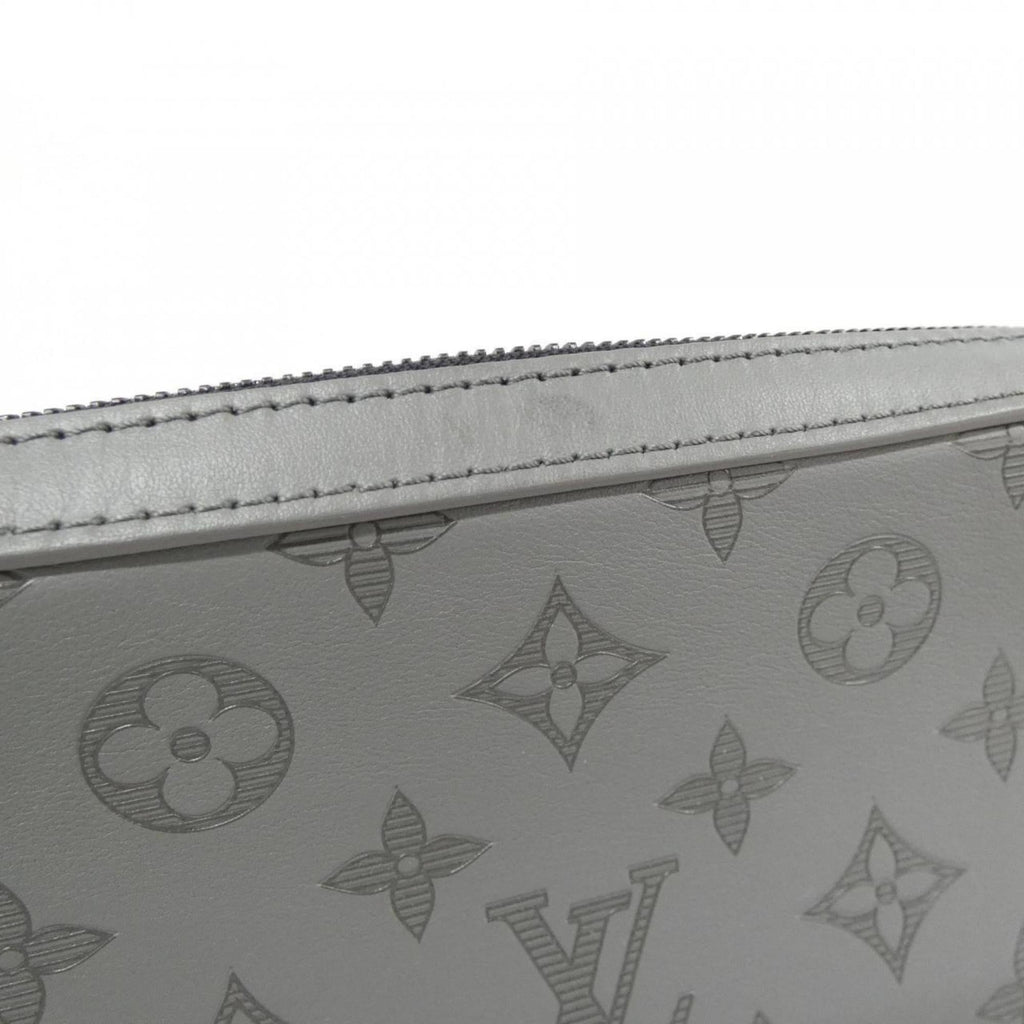 Louis Vuitton Black Gray Leather Shoulder Bag