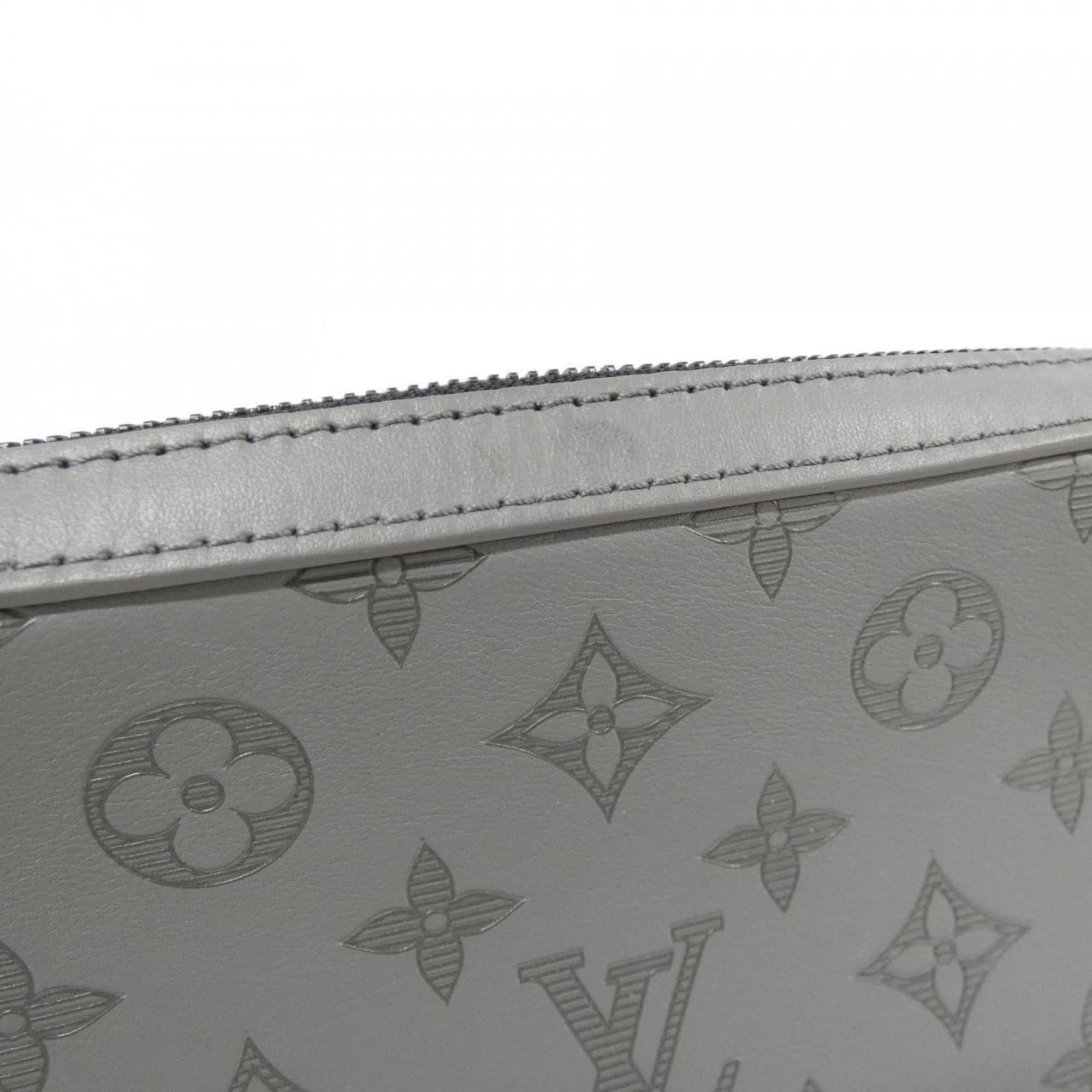 Louis Vuitton Black Gray Leather Shoulder Bag