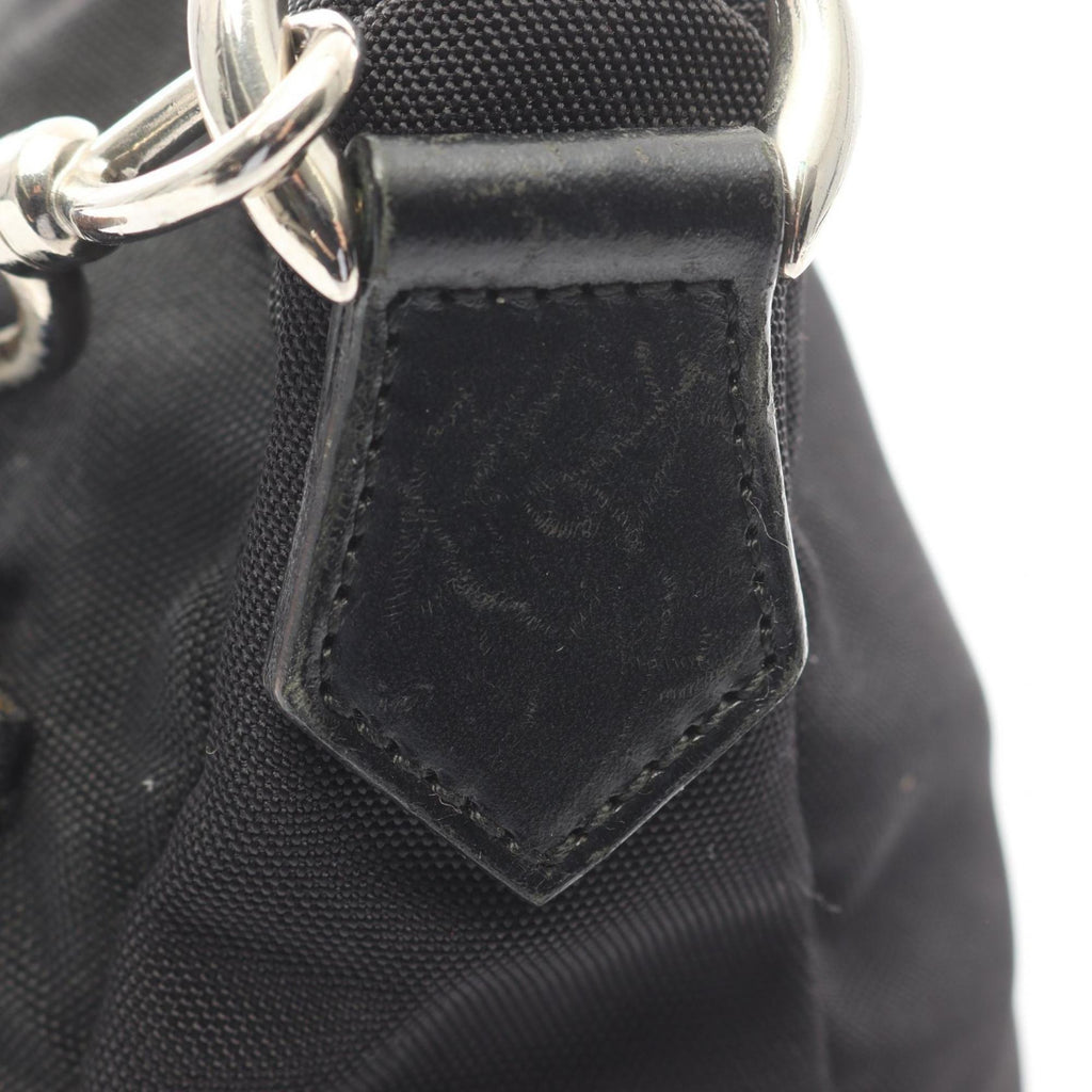 Gucci Black Canvas Leather Handbag Shoulder Bag (Pre-Owned)