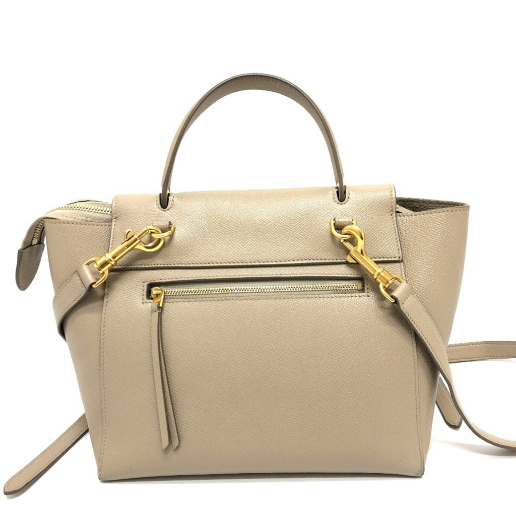 Celine Beige Leather Handbag Shoulder Bag