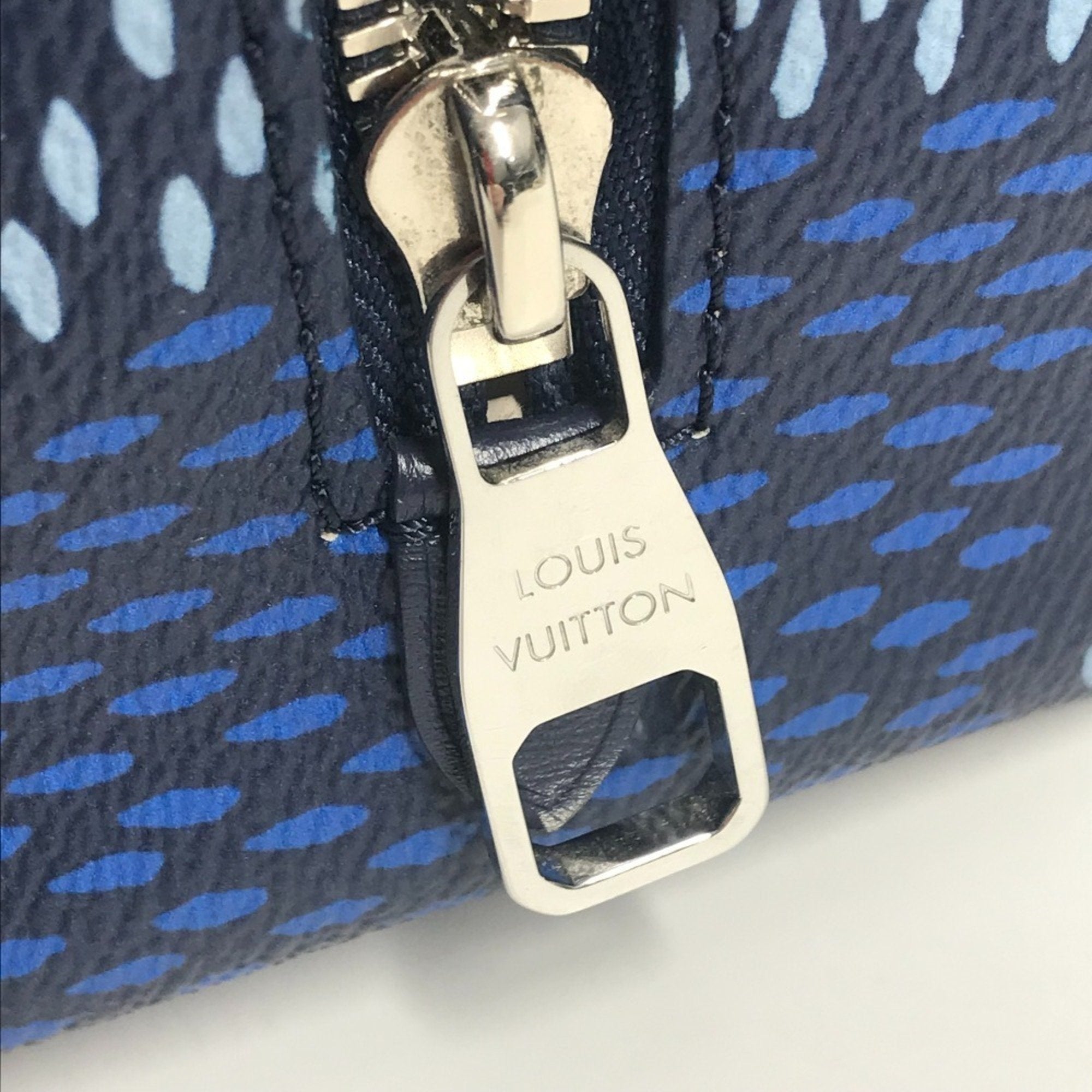 Louis Vuitton Blue Damier Canvas Clutch Bag