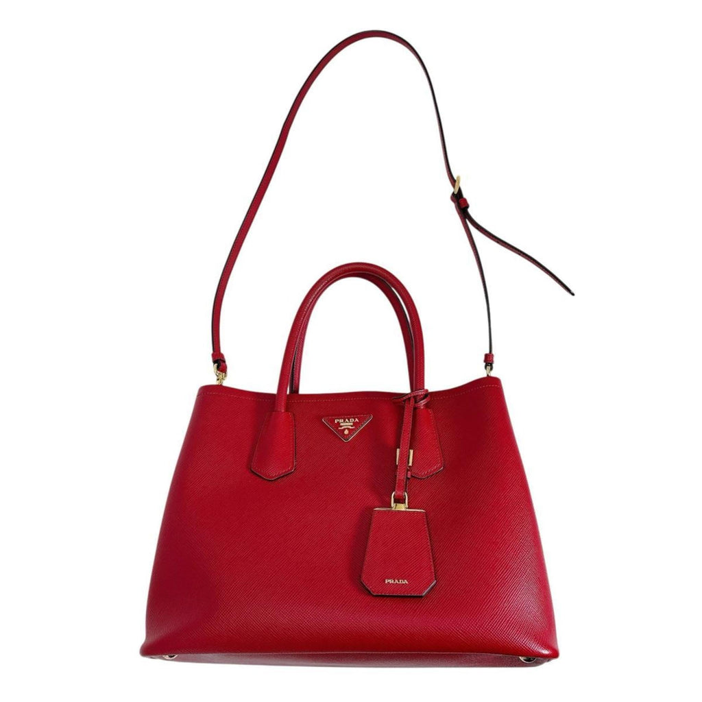Prada Red Color Leather Handbag Shoulder Bag