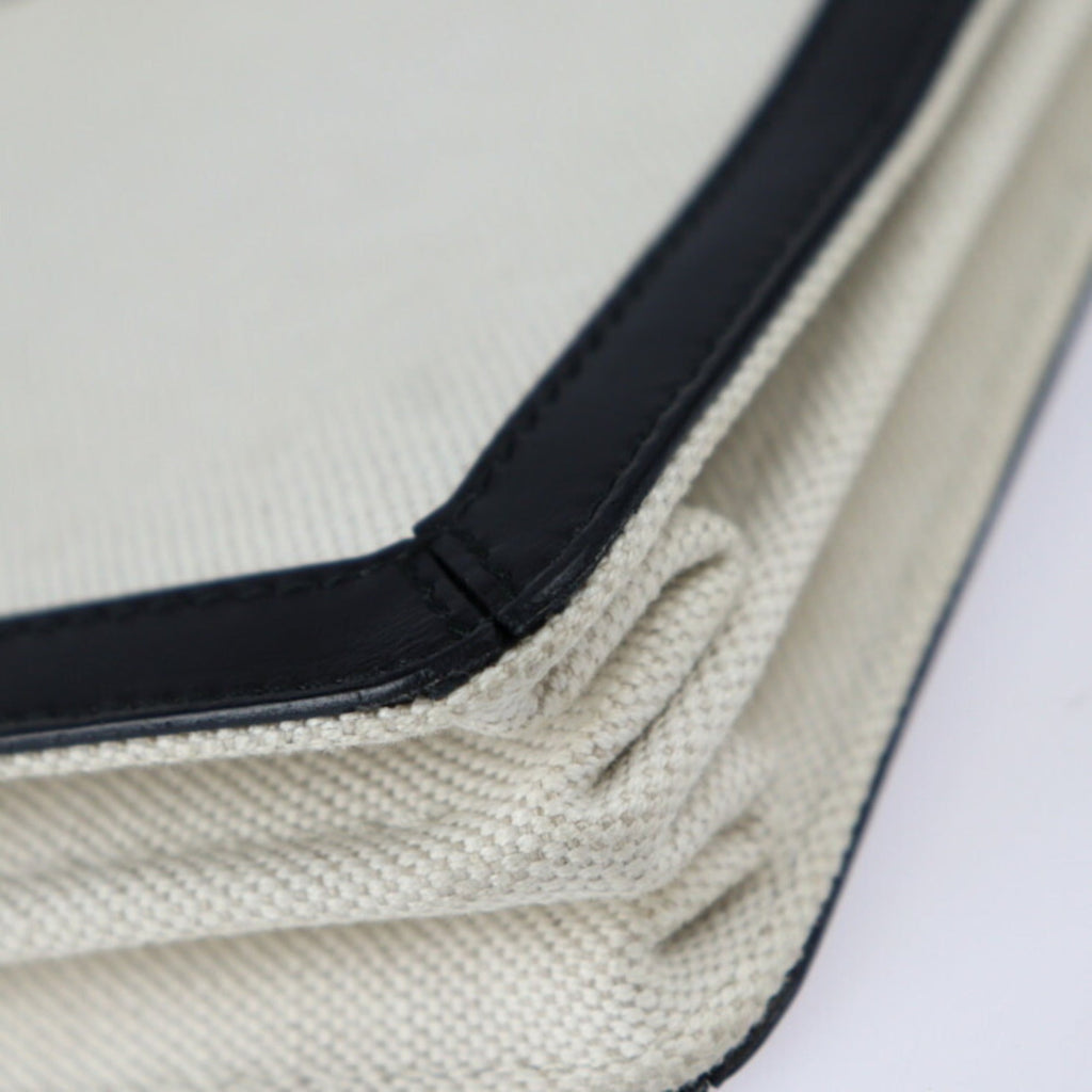 Balenciaga Black Canvas Leather Clutch