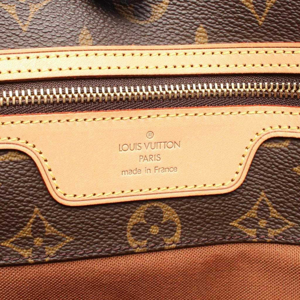 Louis Vuitton Monogram Brown Coated Canvas Leather Tote Bag