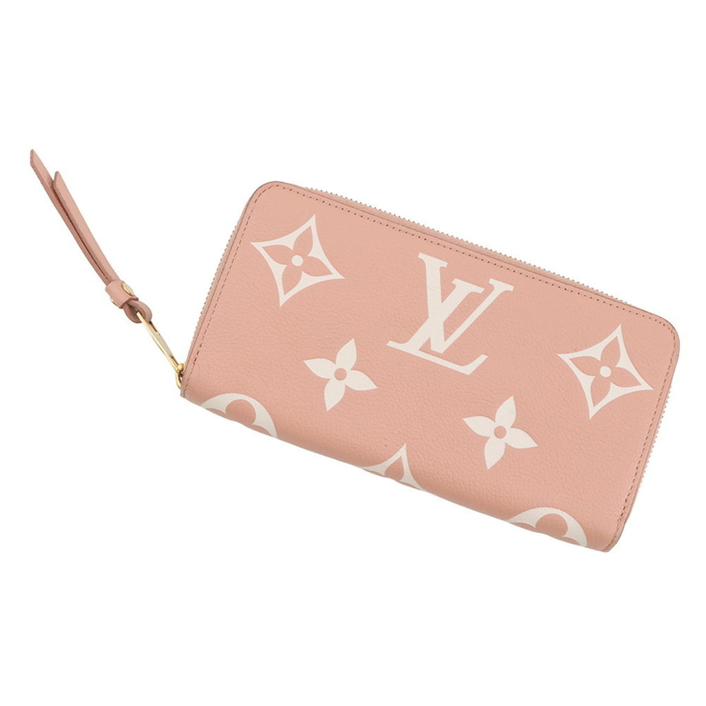Louis Vuitton Monogram Empreinte Bicolor Cream Rose Monogram Empreinte Long Wallet