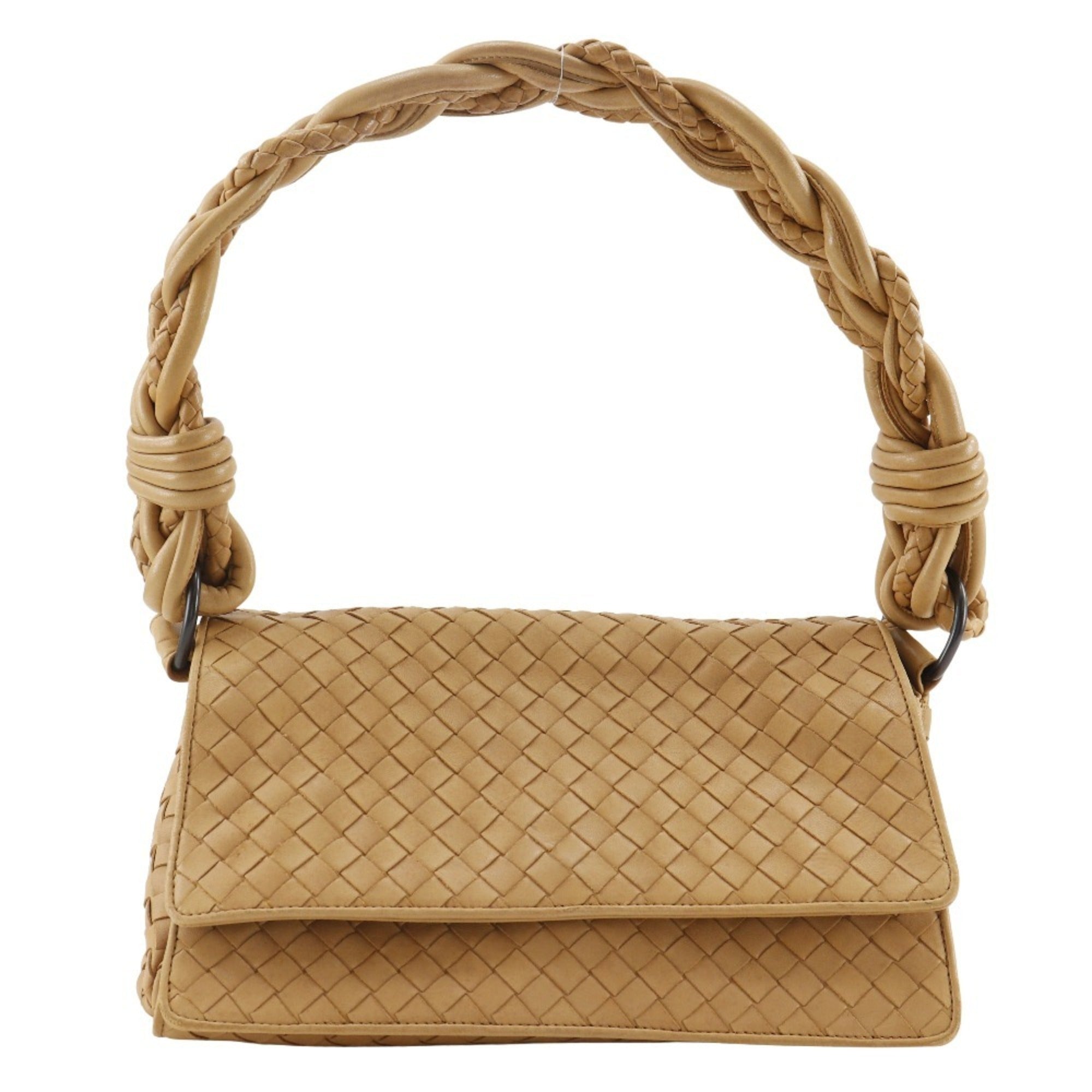 Bottega Veneta Beige Intrecciato Shoulder Bag