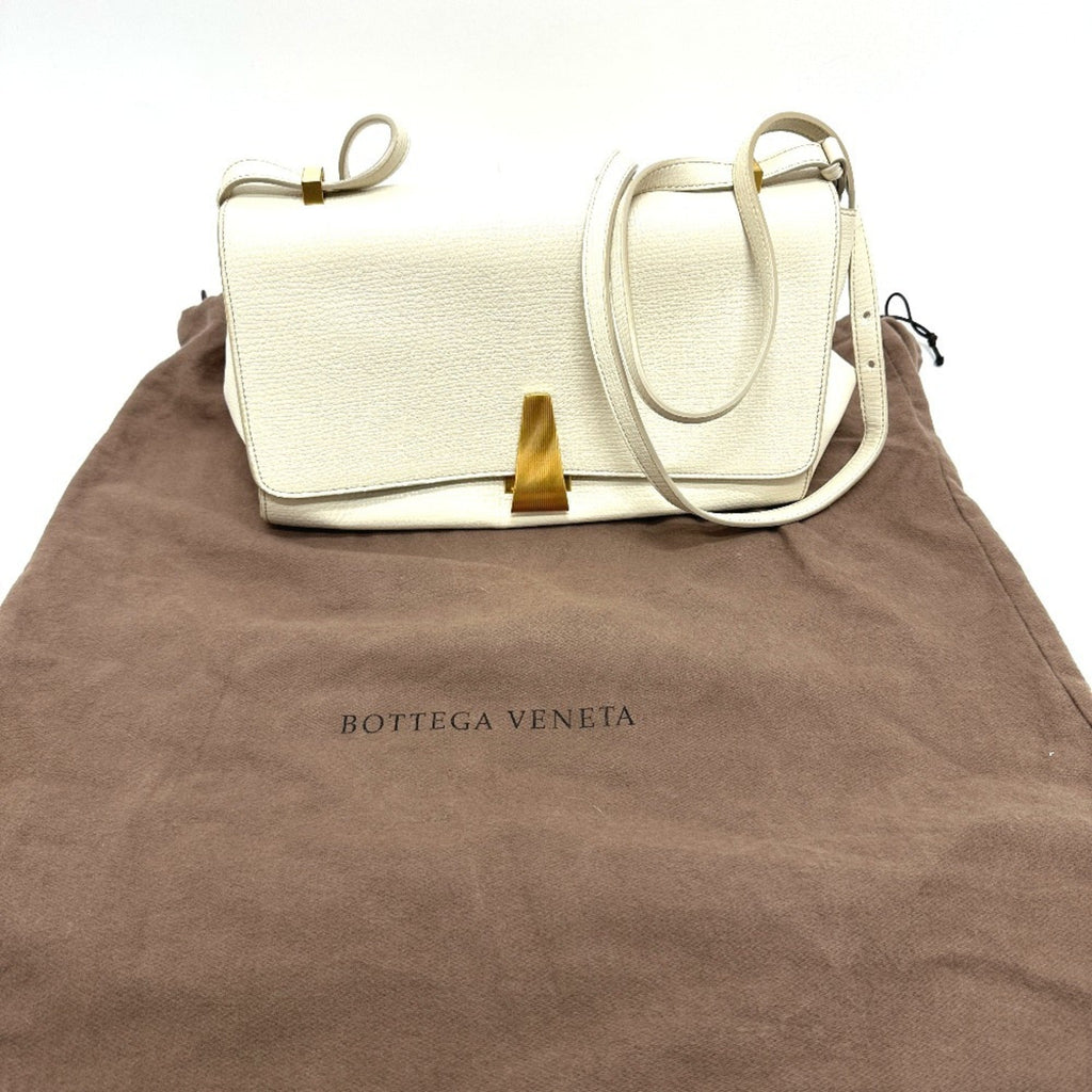 Bottega Veneta Ivory White Leather Shoulder Bag