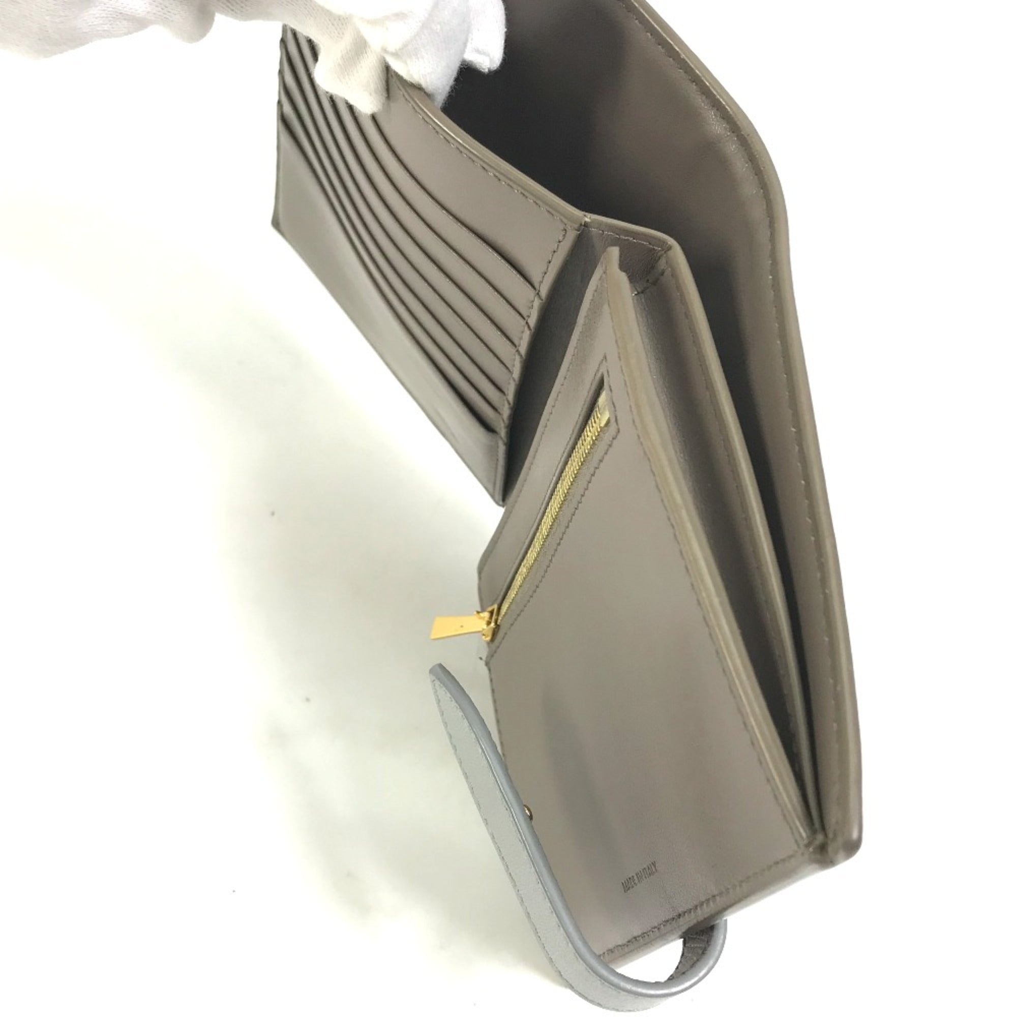Celine Gray Leather Wallet (Tri-Fold)