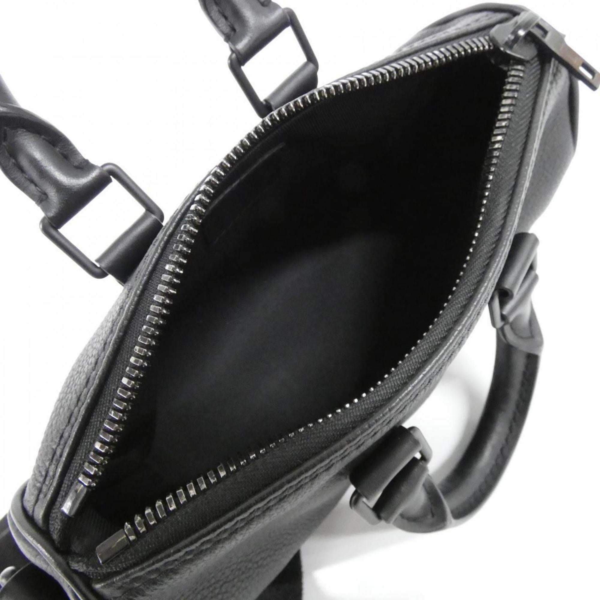 Louis Vuitton Black Leather Boston Bag