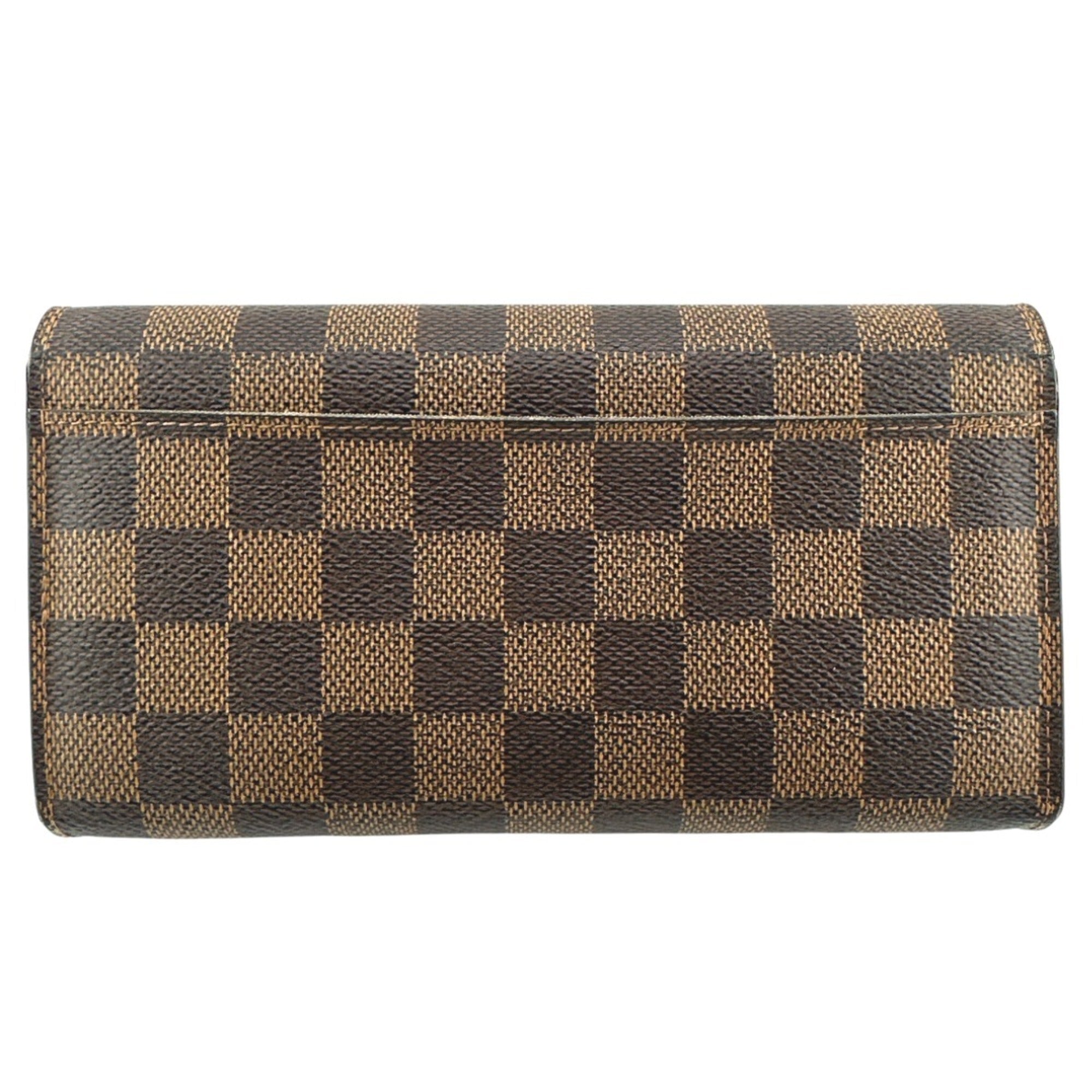 Louis Vuitton Brown Damier Canvas Long Wallet (Tri-Fold)