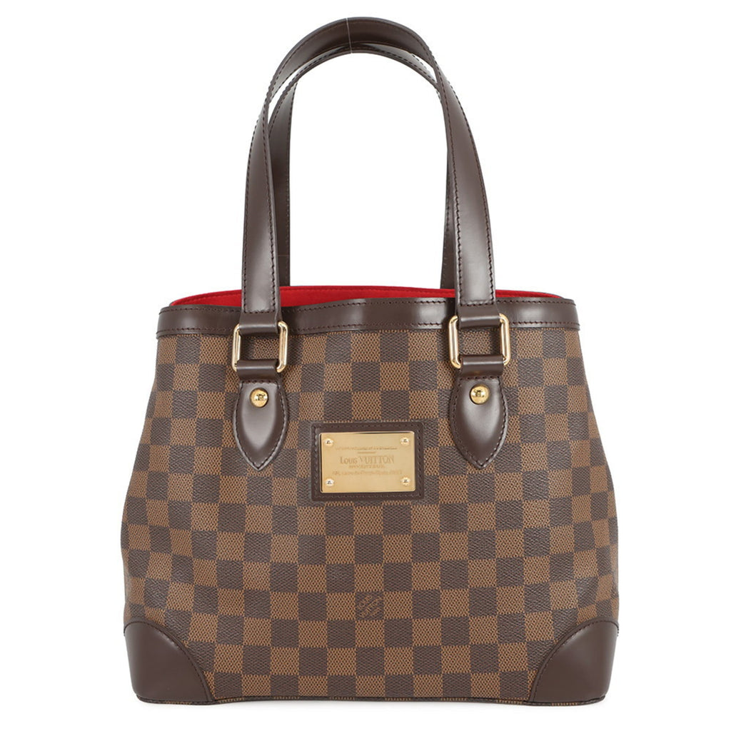 Louis Vuitton Damier Damier Canvas Ebene Red Color Handbag Shoulder Bag Tote Bag