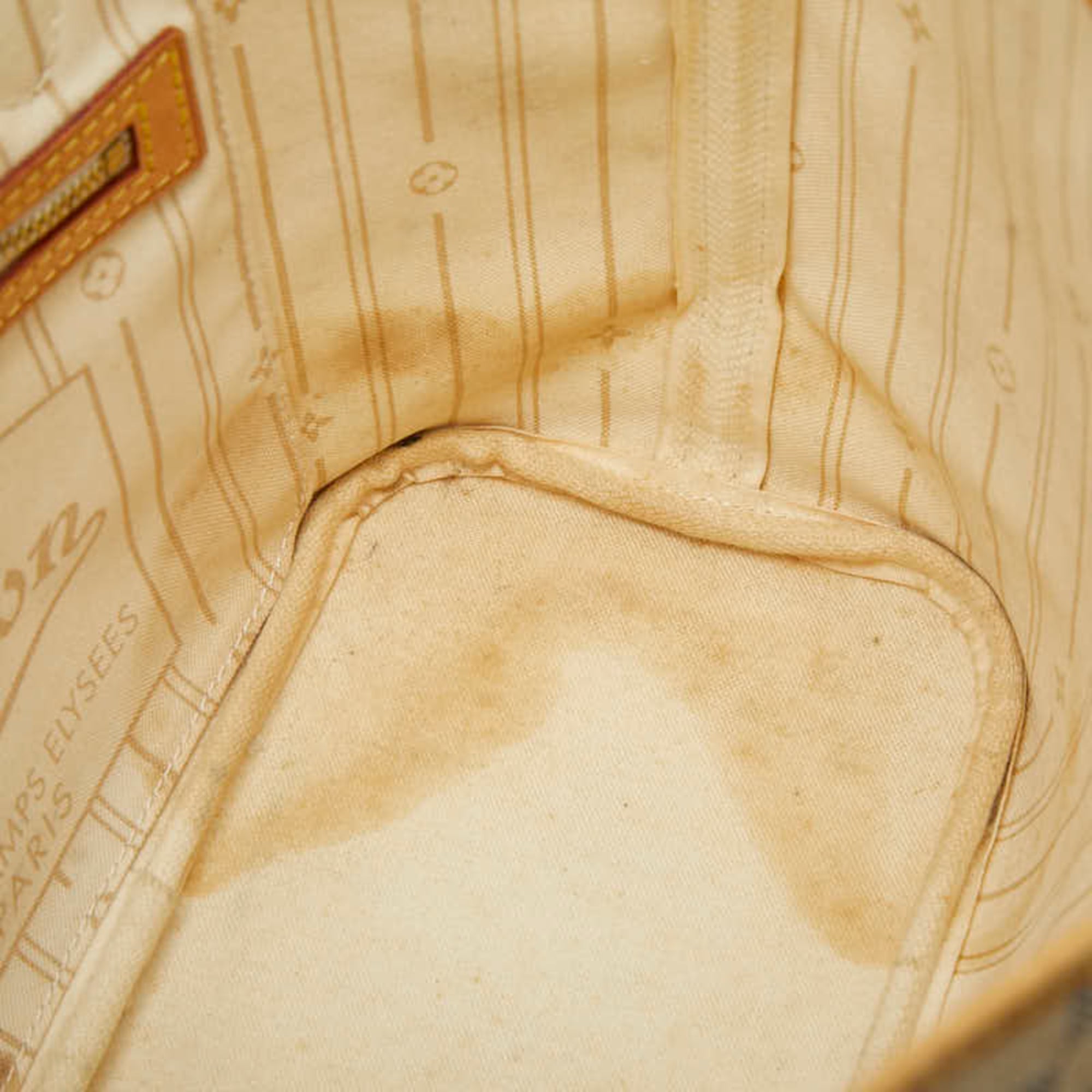 Louis Vuitton White Pvc Leather Tote Bag