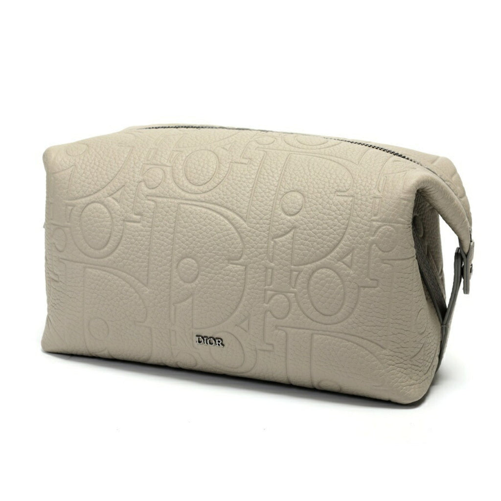 Christian Dior Gray Leather Pouch (Pre-Owned)