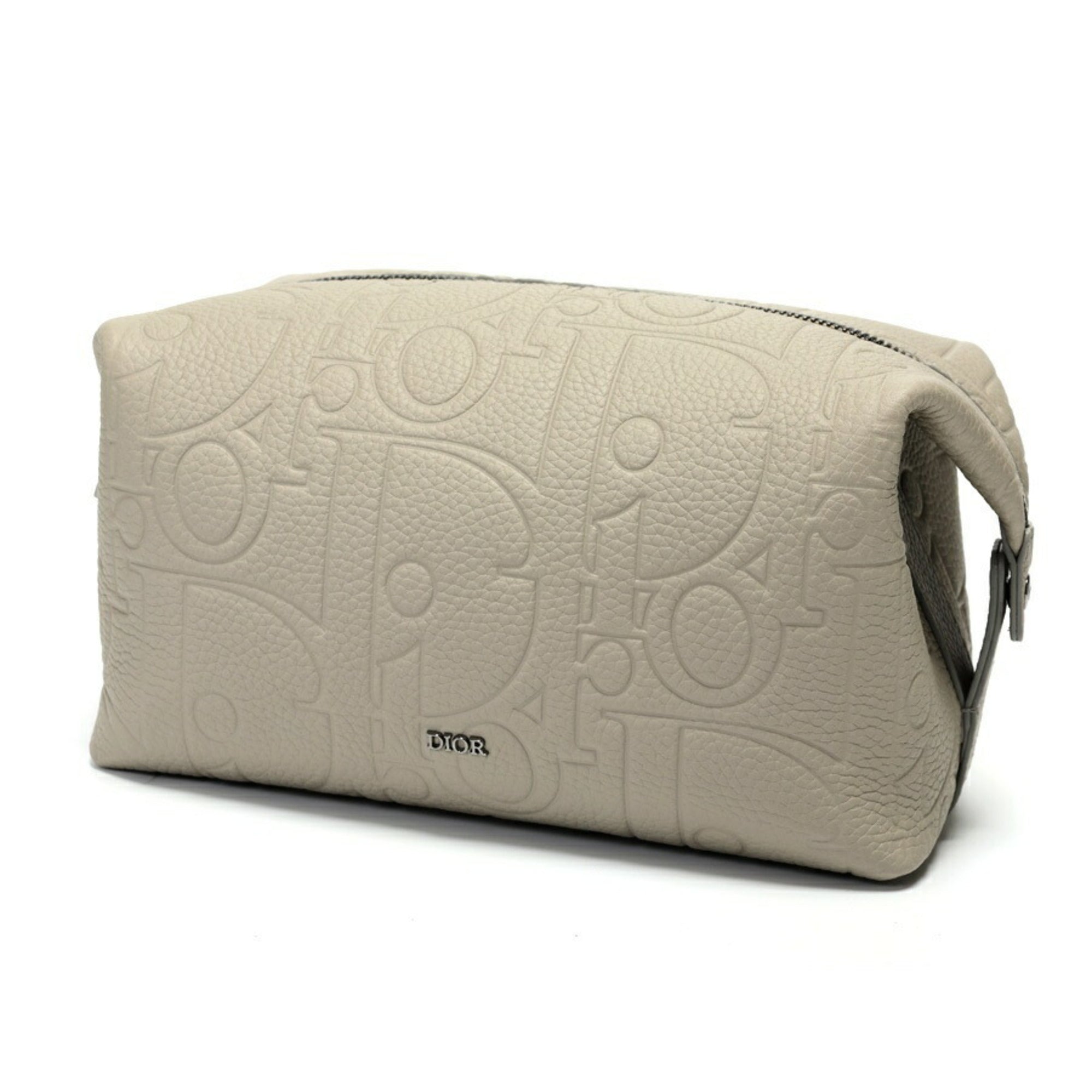 Christian Dior Gray Leather Pouch (Pre-Owned)