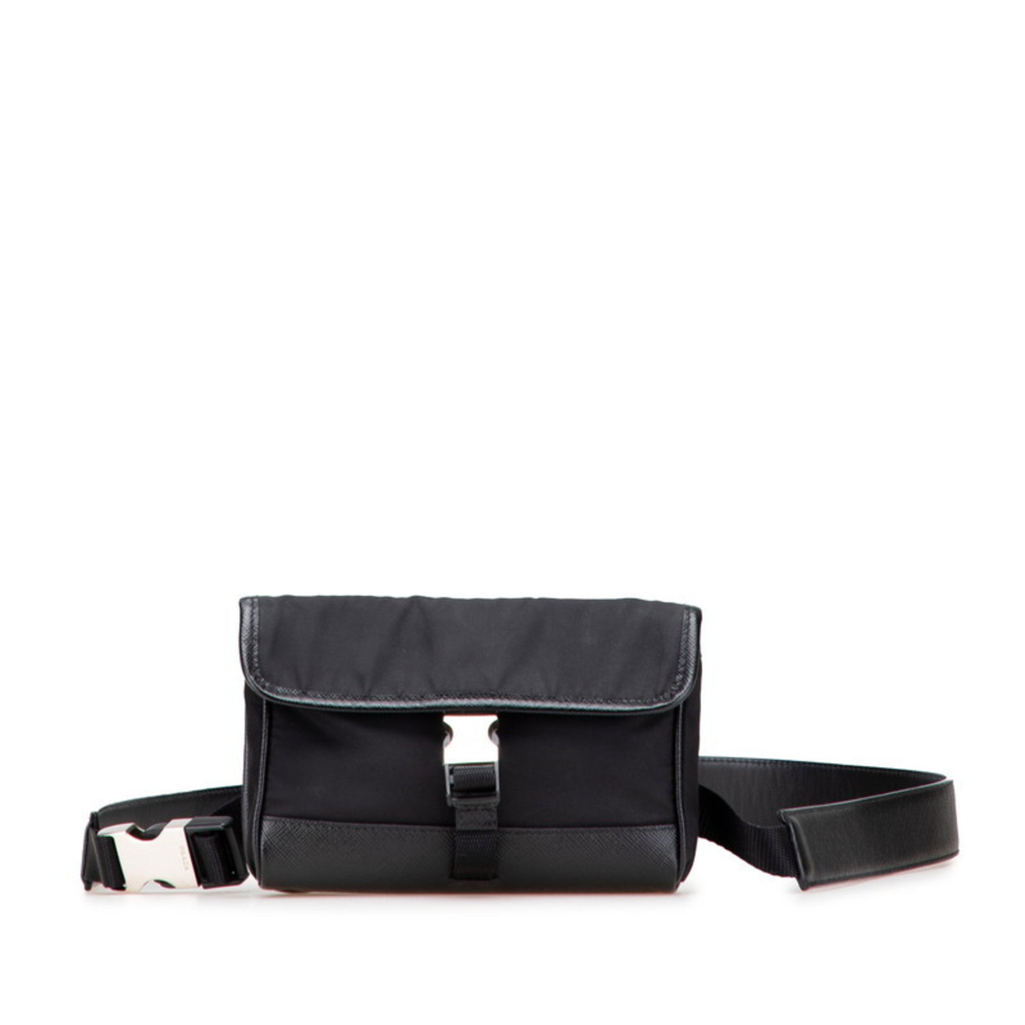 Prada Black Nylon Leather Fanny Pack