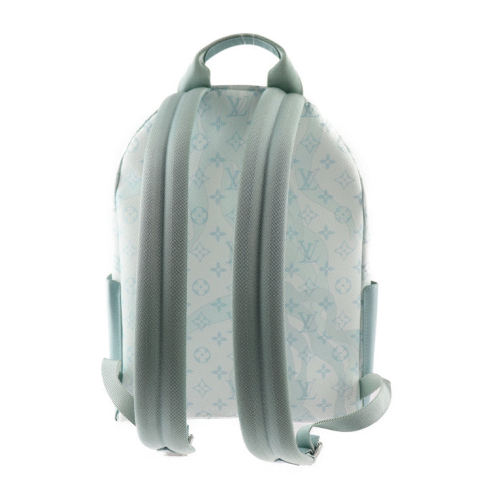 Louis Vuitton Light Blue Pvc Leather Backpack Handbag