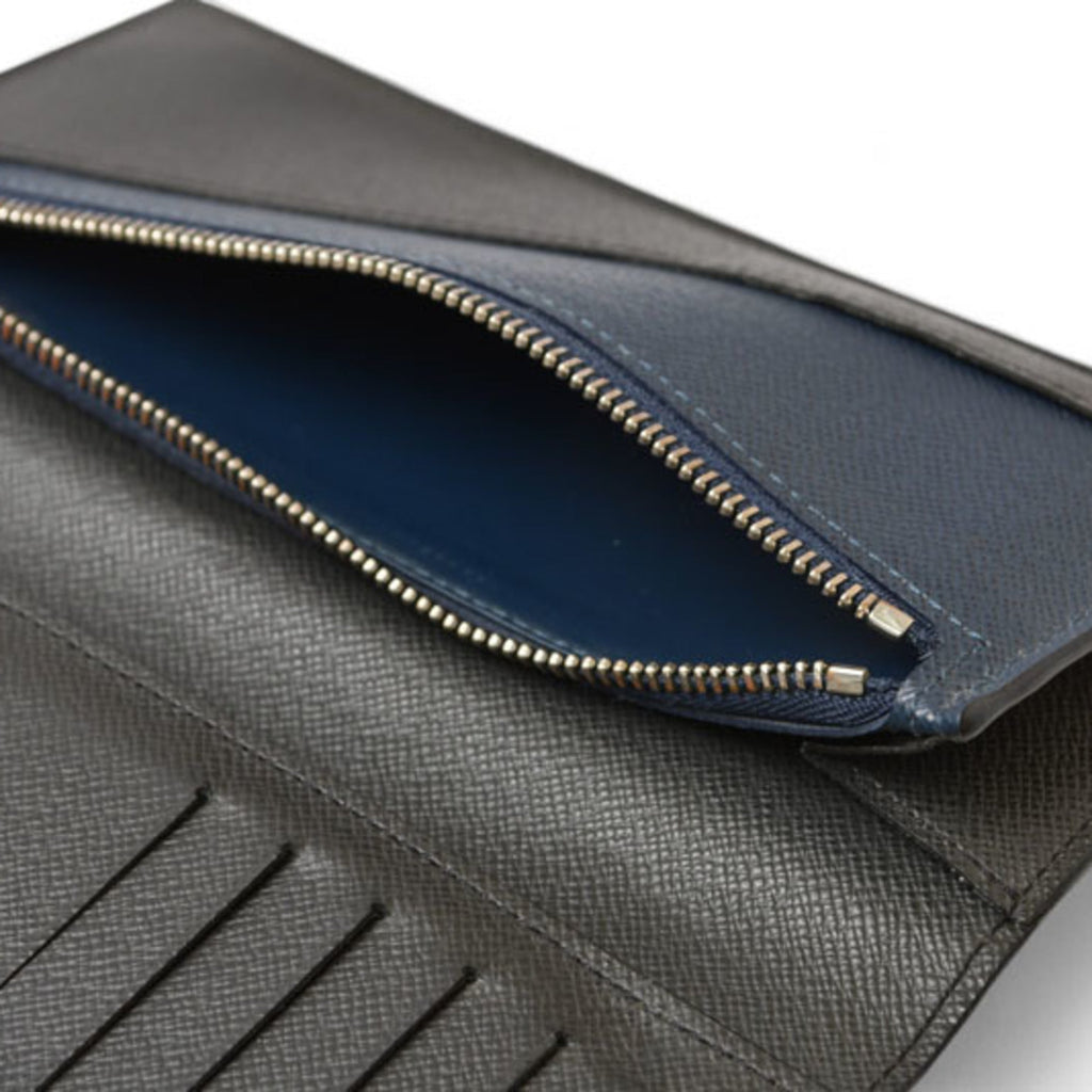 Louis Vuitton Ardoise Navy Leather Long Wallet