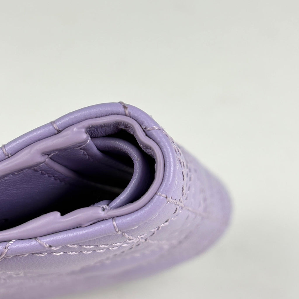 Christian Dior Purple Leather Wallet (Bi-Fold) (Pre-Owned)