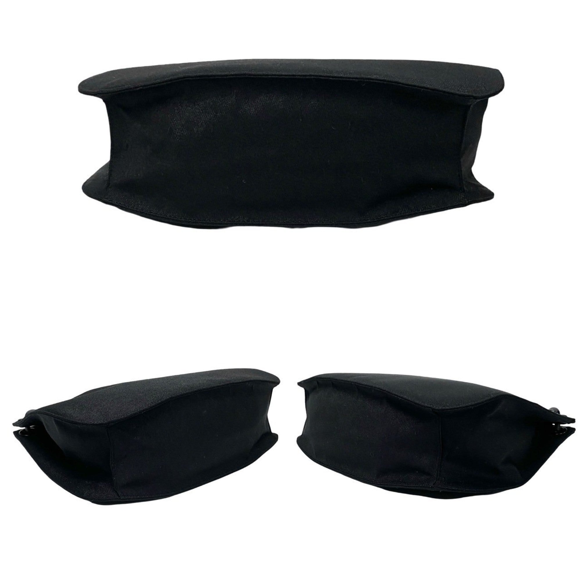 Prada Black Canvas Plastic Shoulder Bag