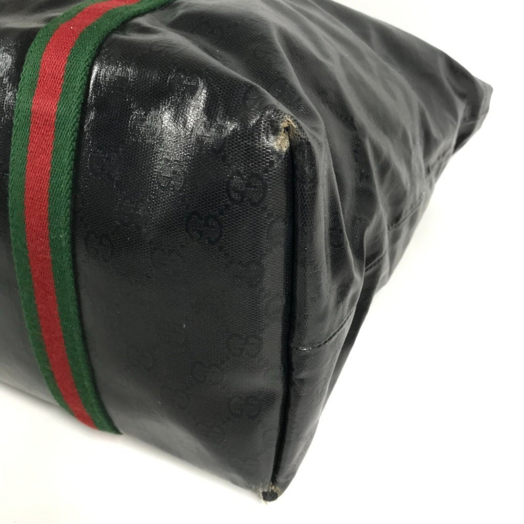 Gucci Black Coated Canvas Handbag Tote Bag (Pre-Owned)