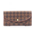 Louis Vuitton Brown Cerise Ebene Red Color Damier Canvas Leather Pvc Long Wallet