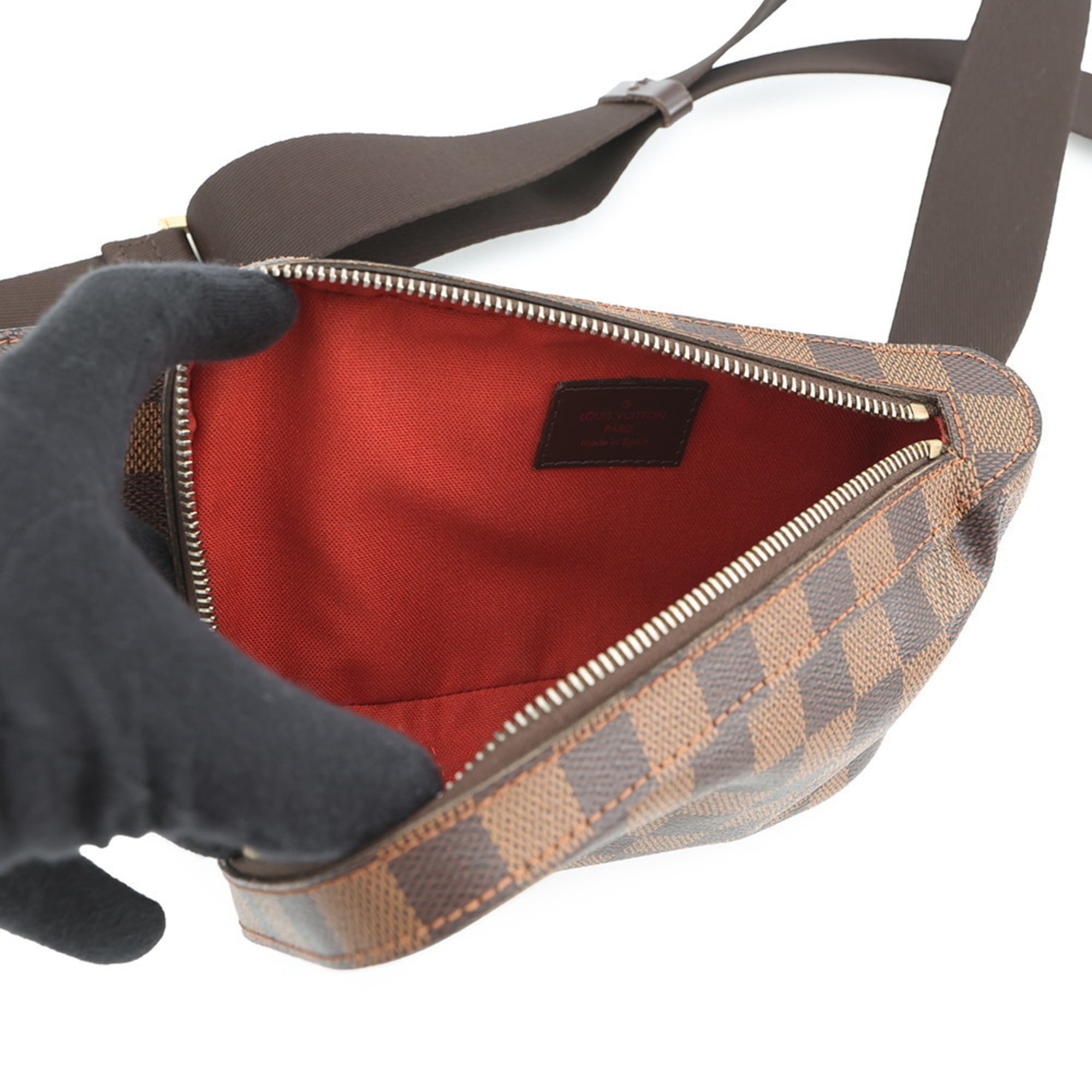 Louis Vuitton Damier Brown Ebene Damier Canvas Fanny Pack Shoulder Bag Sling Bag