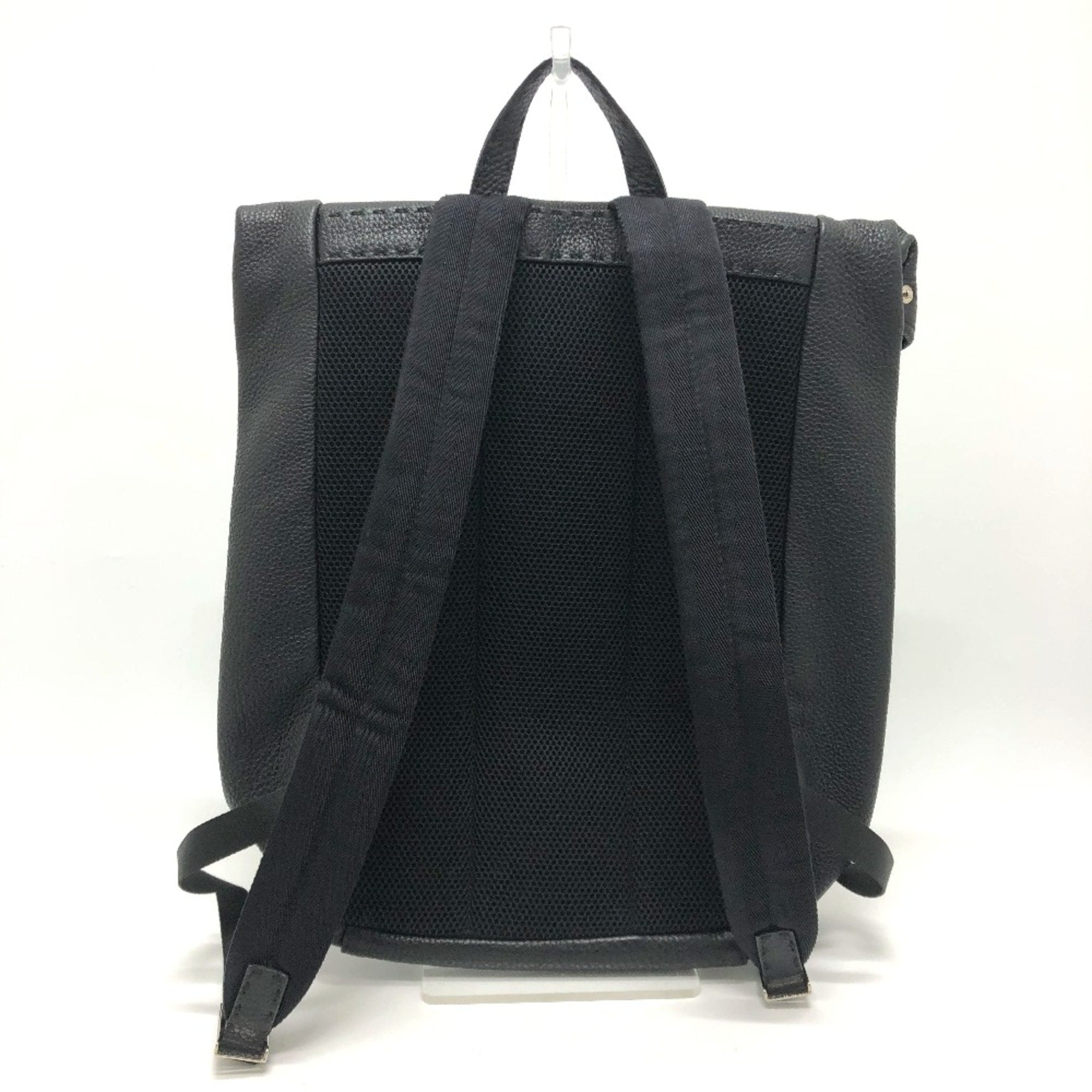 Fendi Black Leather Backpack