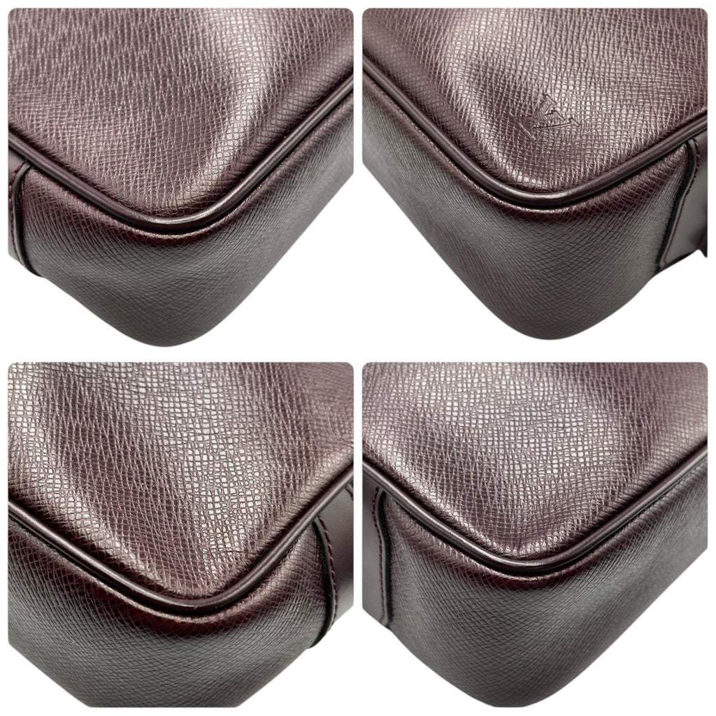 Louis Vuitton Brown Leather Clutch Bag