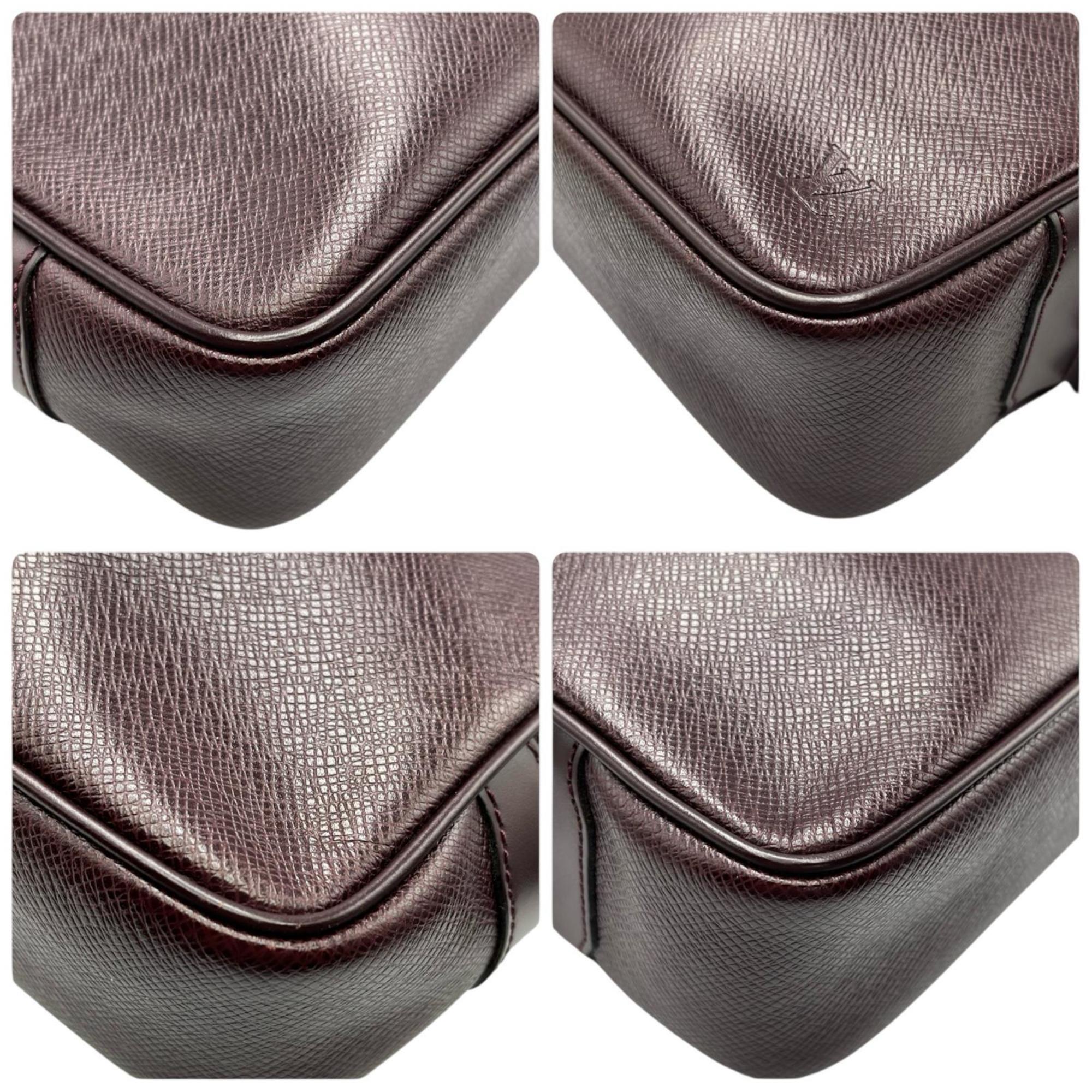 Louis Vuitton Brown Leather Clutch Bag