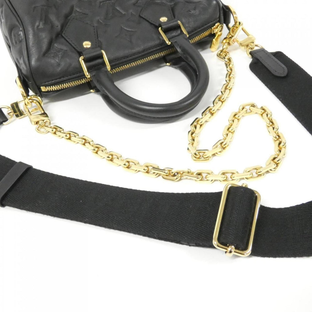 Louis Vuitton Black Leather Boston Bag