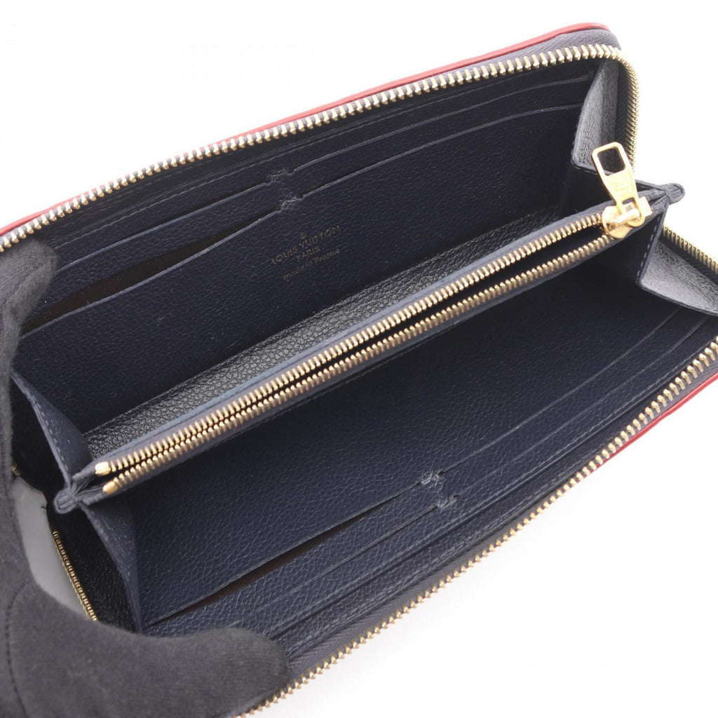 Louis Vuitton Marine Rouge Navy Monogram Empreinte Long Wallet