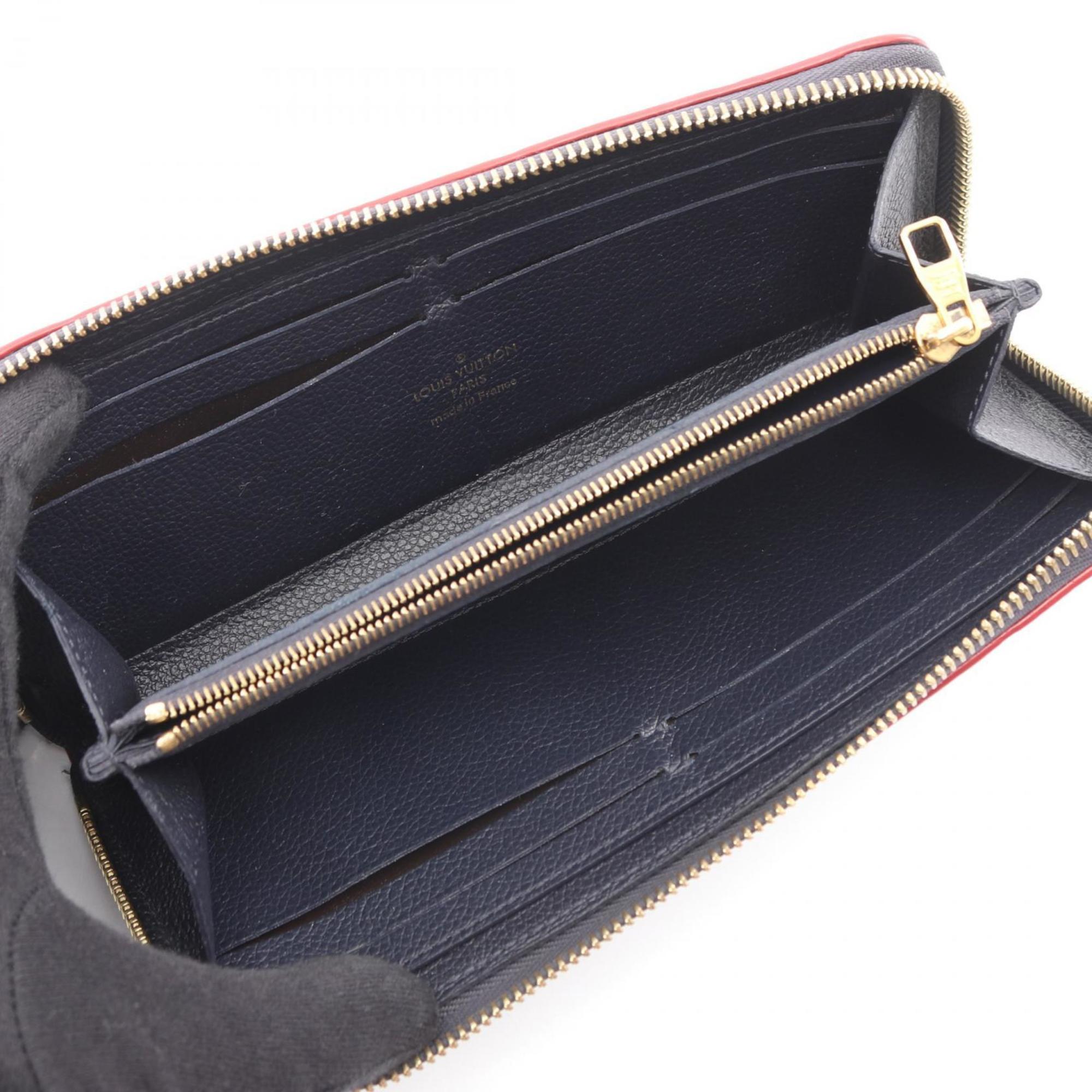 Louis Vuitton Marine Rouge Navy Monogram Empreinte Long Wallet