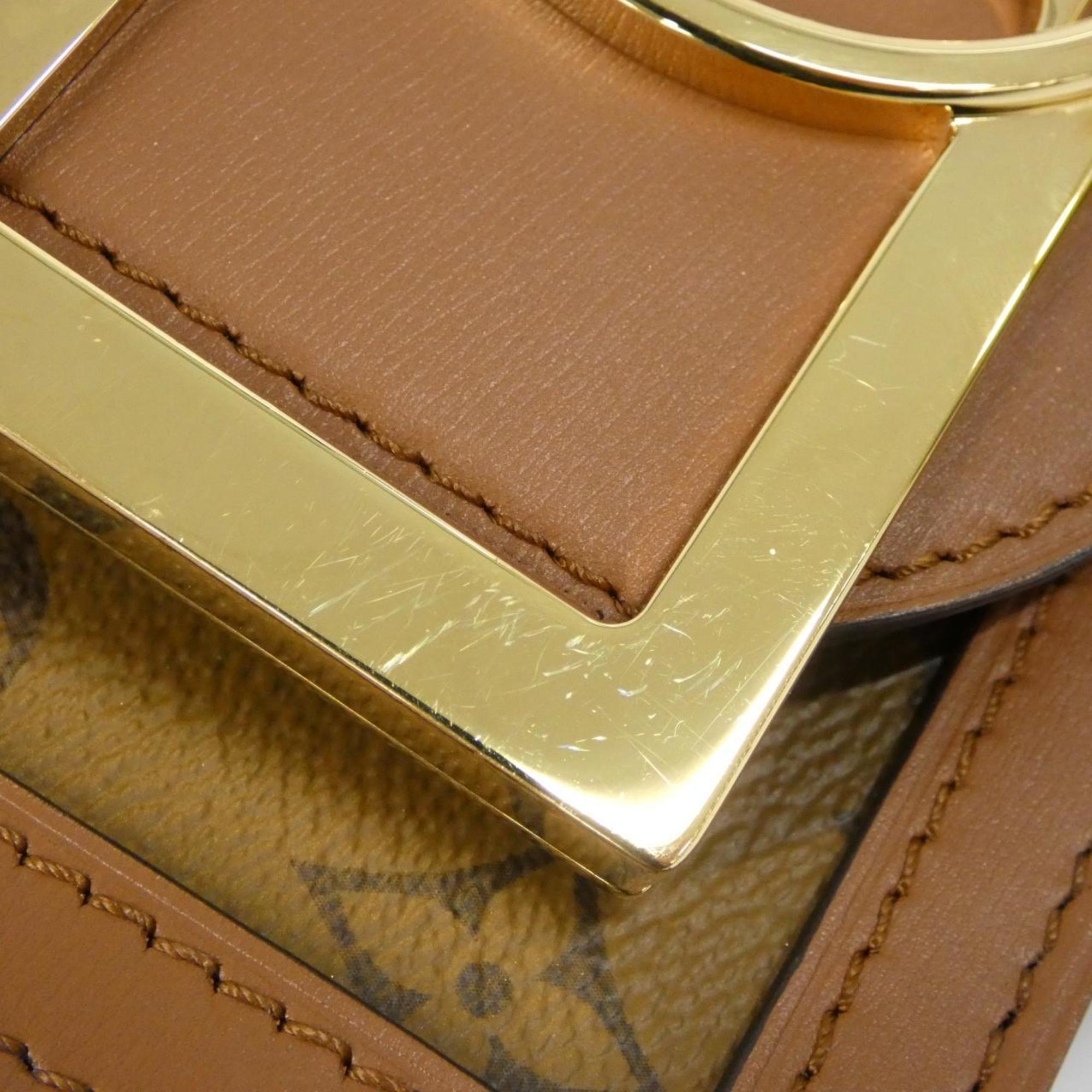 Louis Vuitton Marron Coated Canvas Leather Shoulder Bag