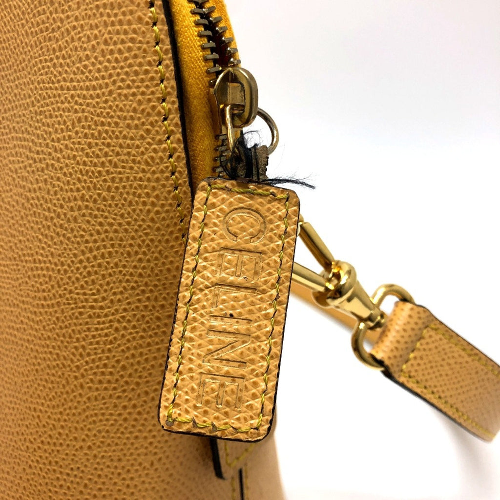 Celine Yellow Leather Shoulder Bag