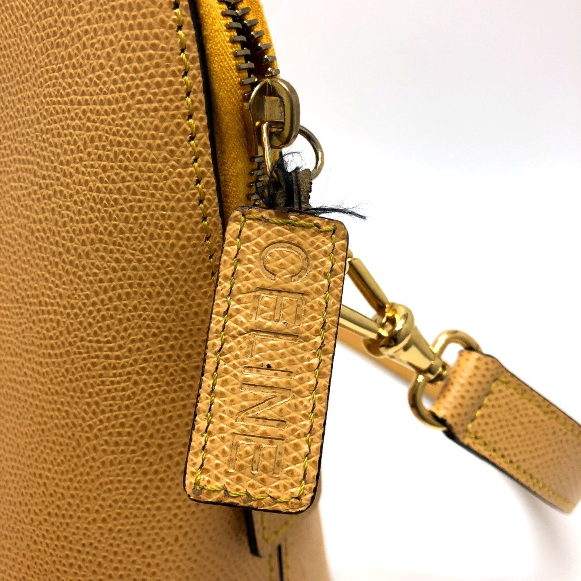 Celine Yellow Leather Shoulder Bag