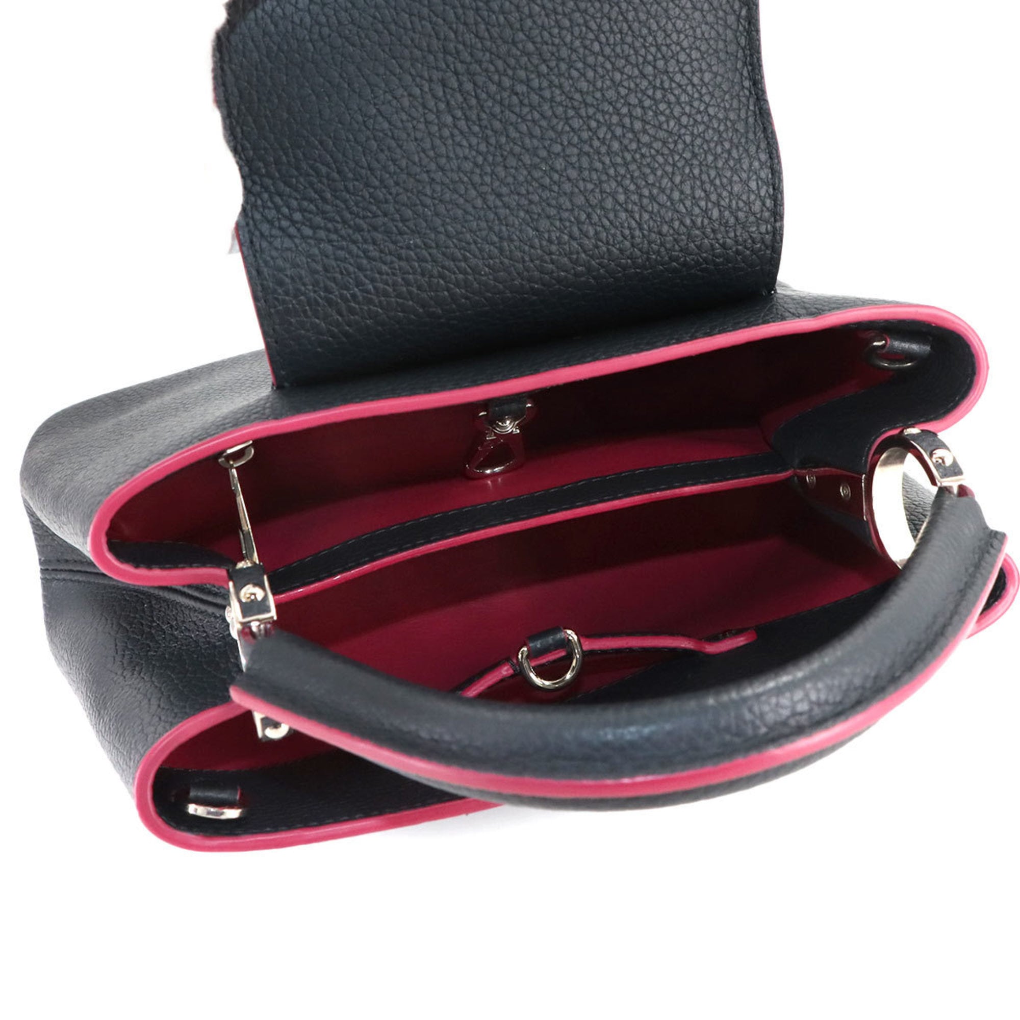 Louis Vuitton Navy Leather Handbag Shoulder Bag