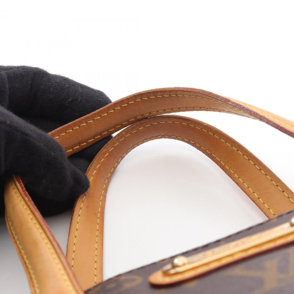 Louis Vuitton Brown Coated Canvas Leather Handbag