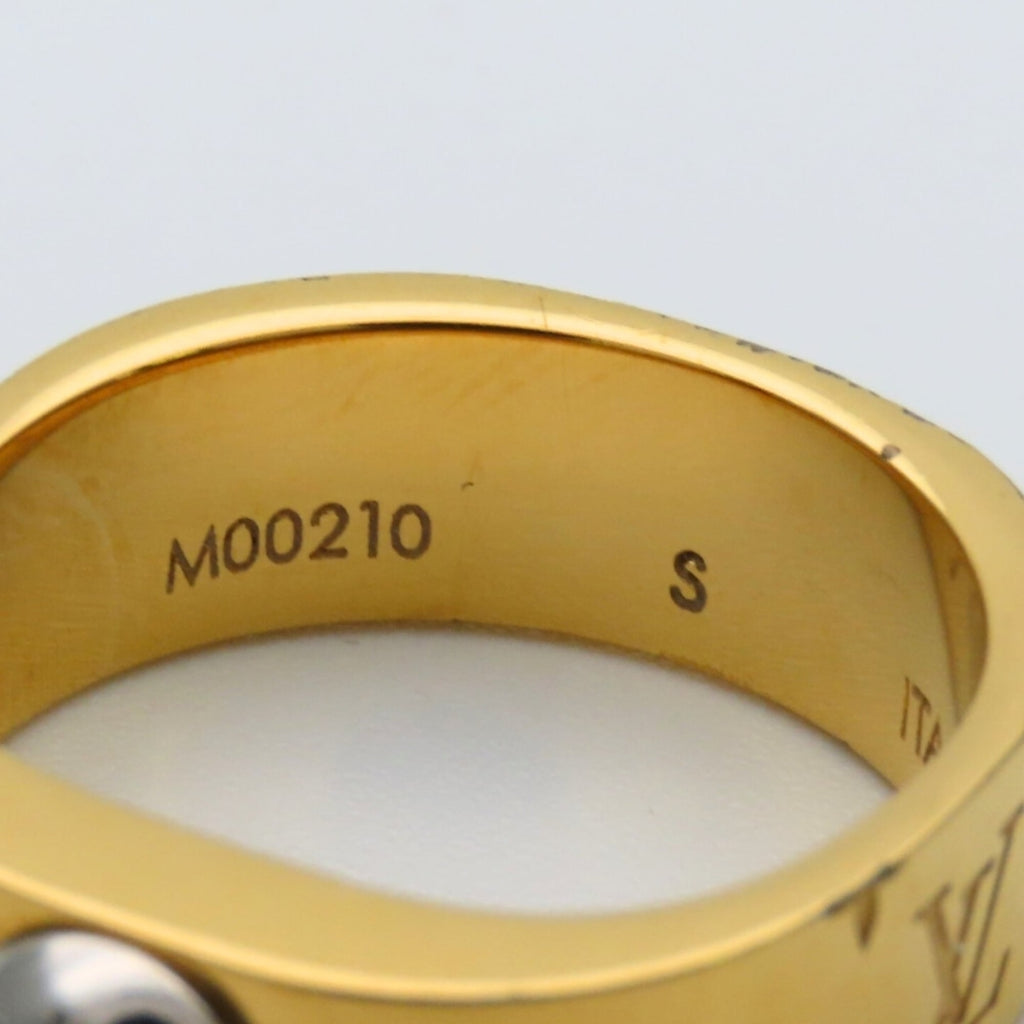 Louis Vuitton Gold Silver Gold Plating Metal Band Ring