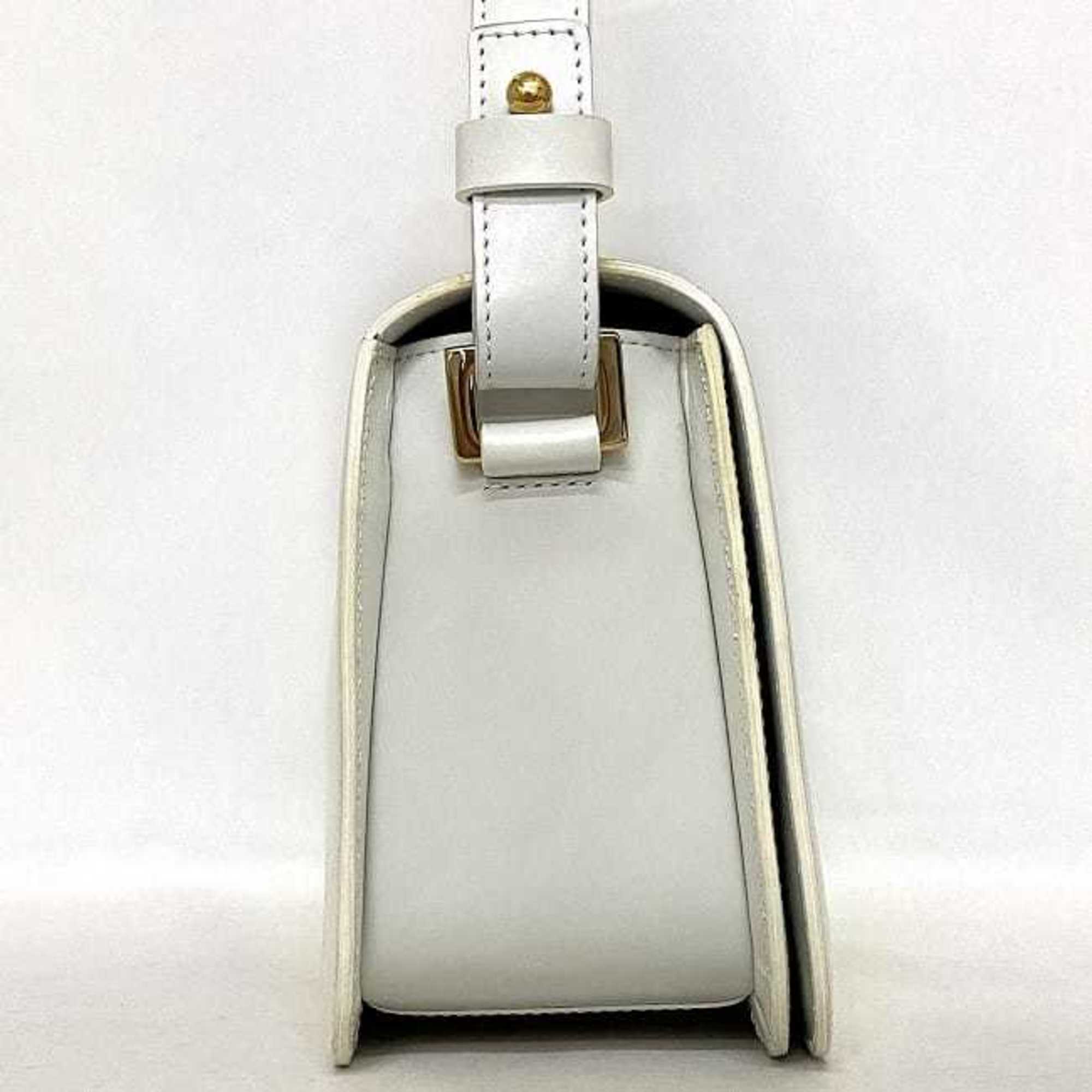 Celine White Leather Handbag Shoulder Bag