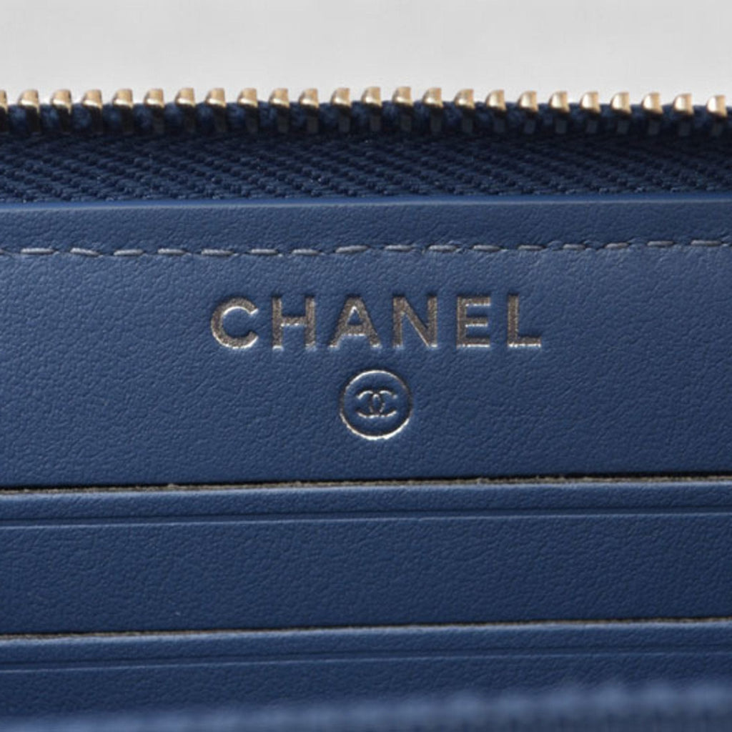 Chanel Blue Tweed Wallet (Bi-Fold)