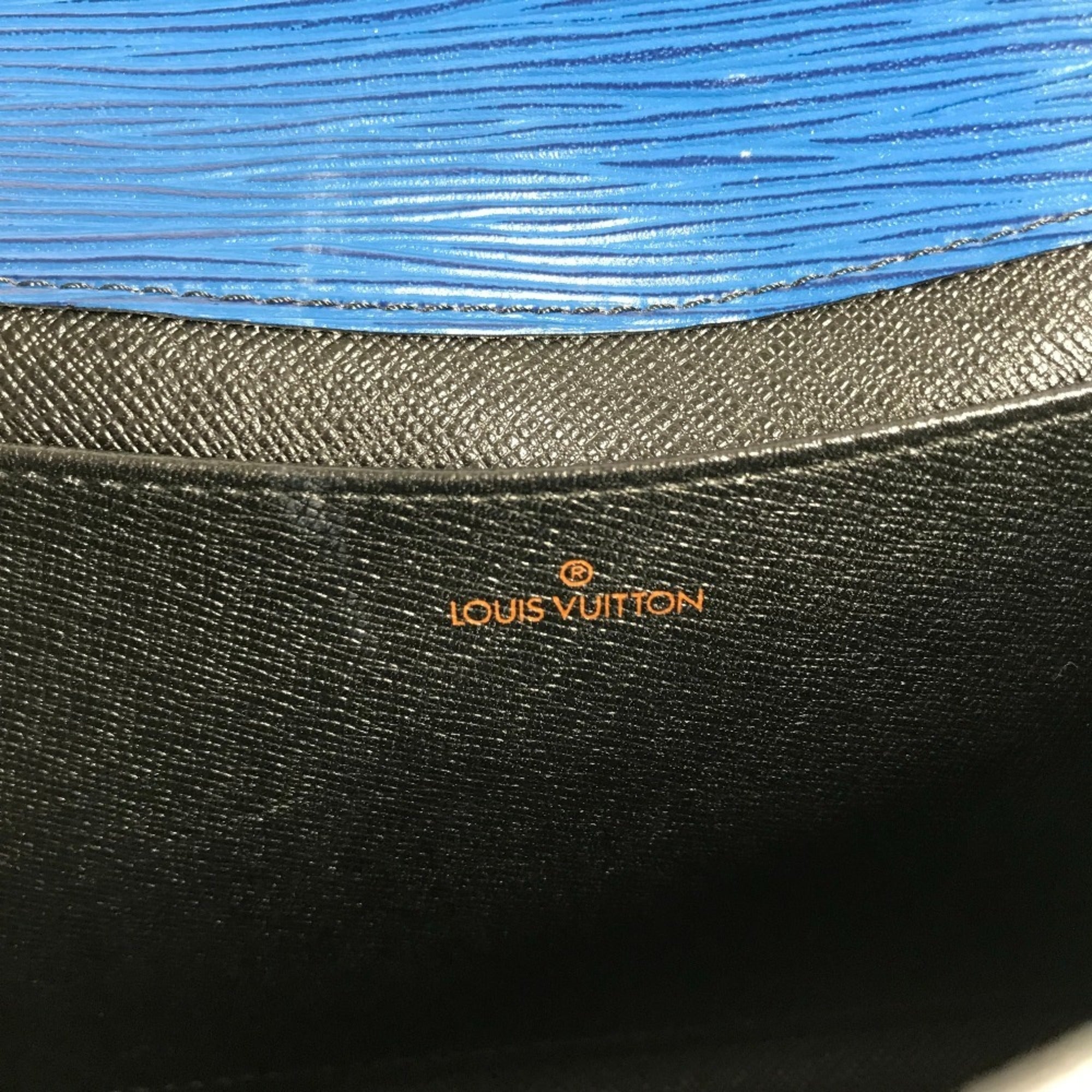 Louis Vuitton Blue Galle Toledo Blue Epi Leather Clutch Bag Pouch
