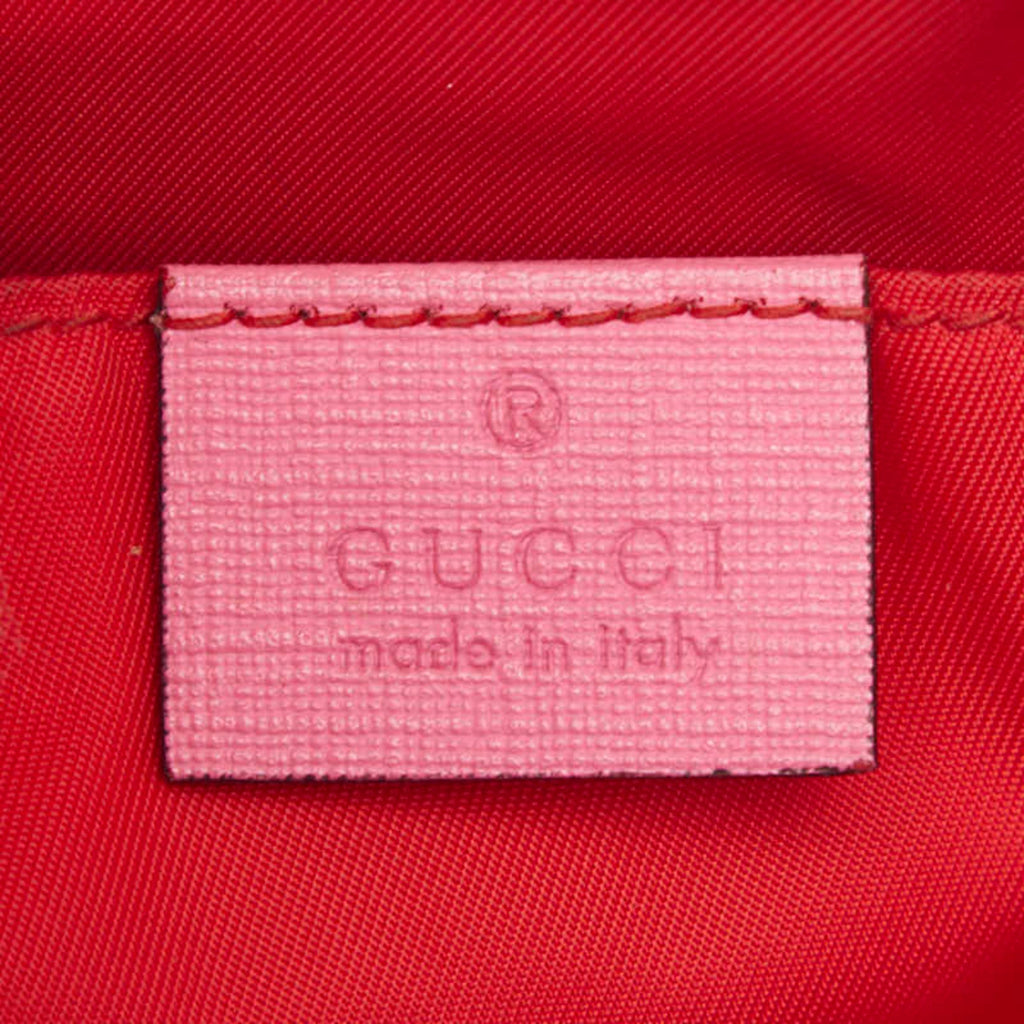 Gucci Beige Pink Pvc Leather Handbag (Pre-Owned)
