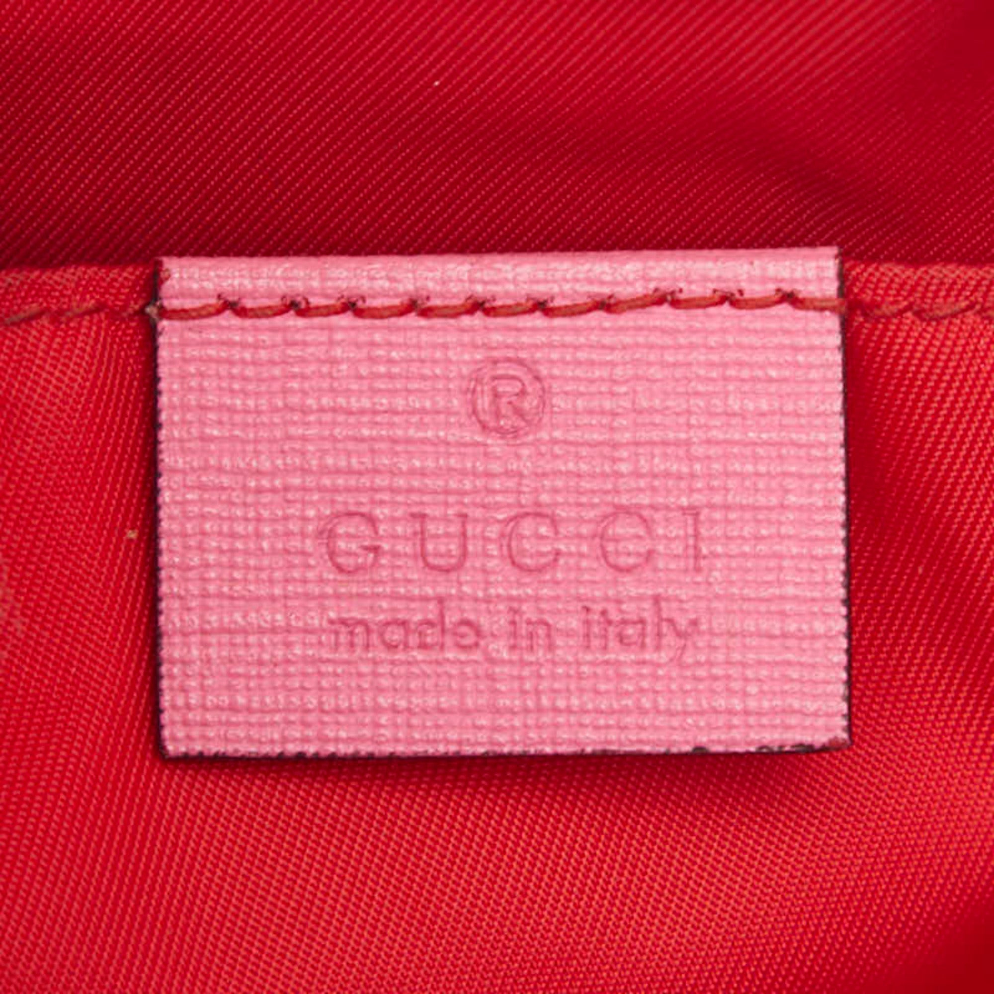 Gucci Beige Pink Pvc Leather Handbag (Pre-Owned)