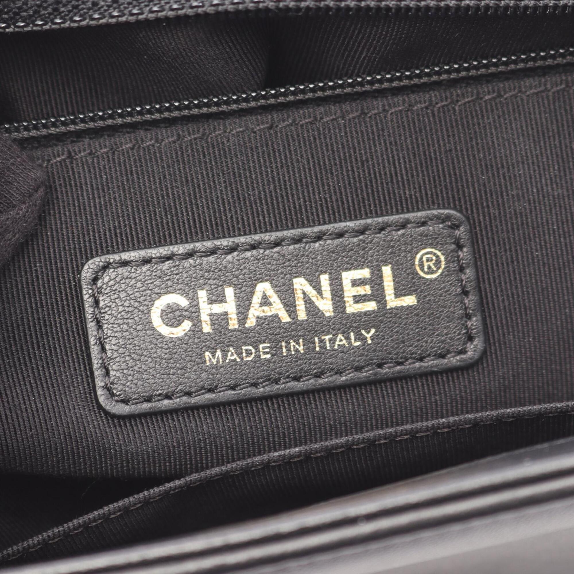 Chanel Black Leather Handbag Shoulder Bag