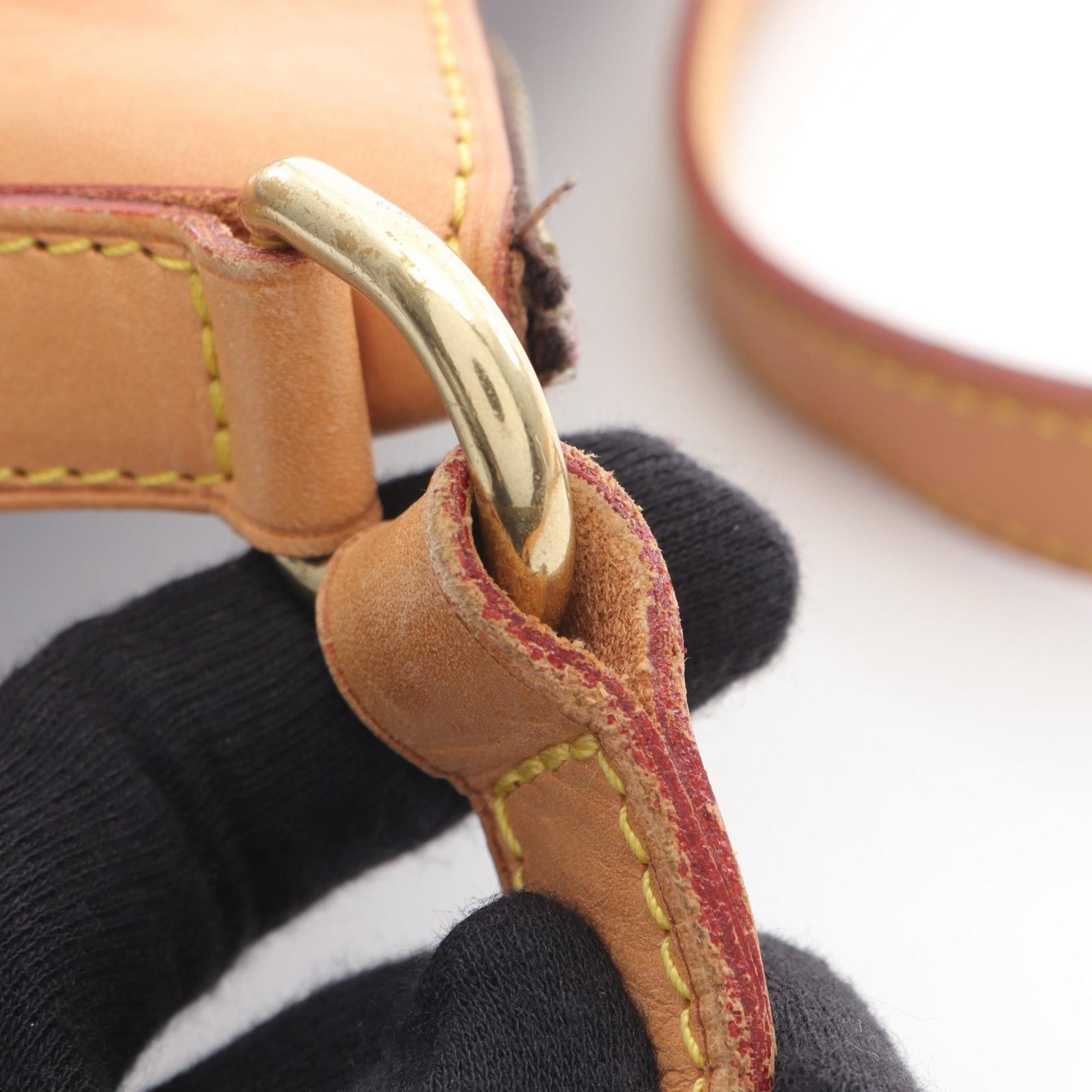 Louis Vuitton Brown Coated Canvas Leather Shoulder Bag