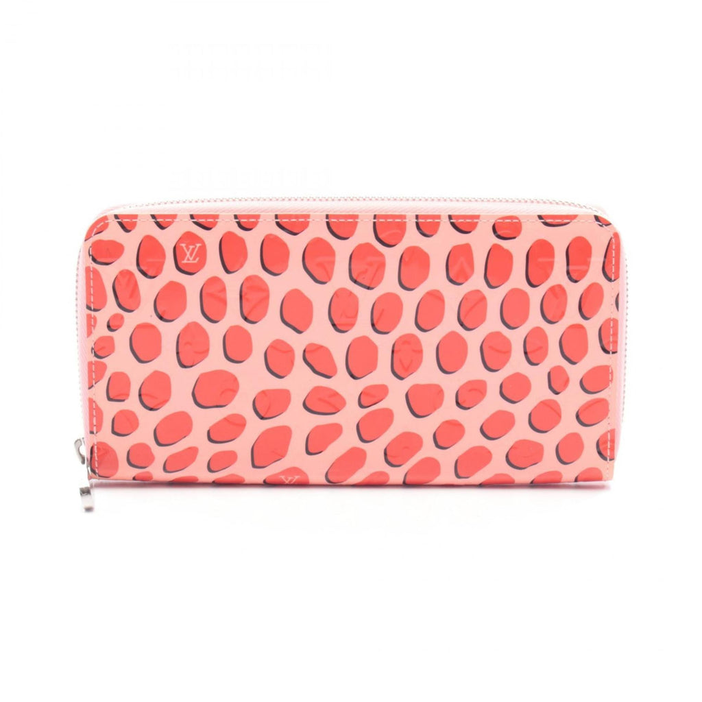 Louis Vuitton Black Pink Red Color Vernis Long Wallet