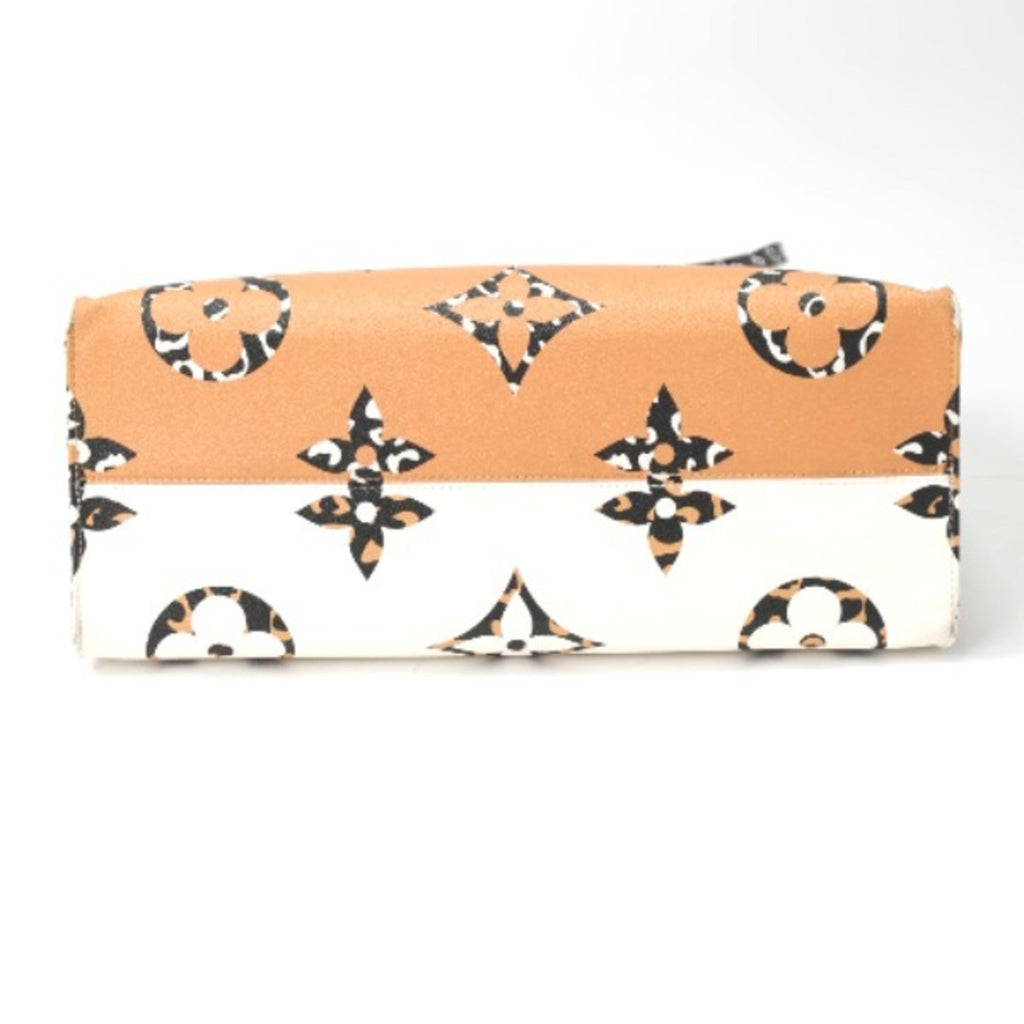 Louis Vuitton Orange White Tote Bag