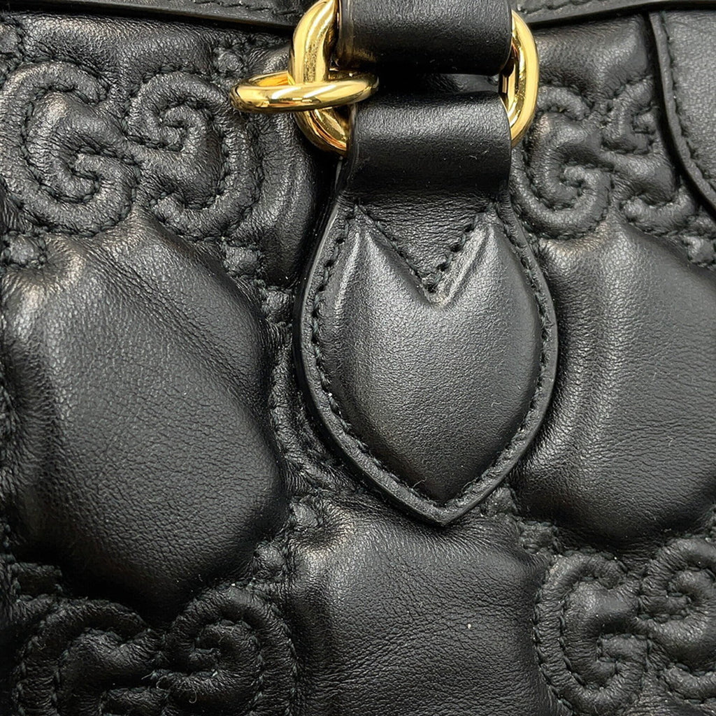 Gucci Black Leather Handbag Shoulder Bag (Pre-Owned)