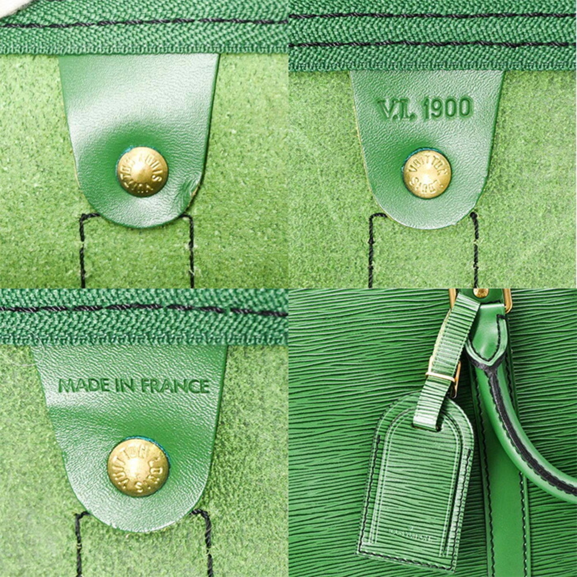 Louis Vuitton Borneo Green Epi Leather Boston Bag